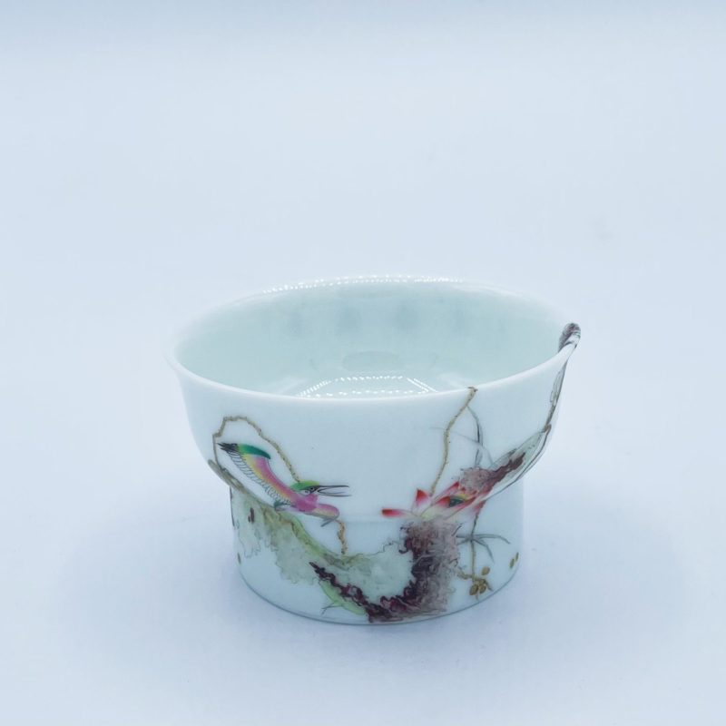 Ceramic Cup with Withered Lotus and Curved Waist