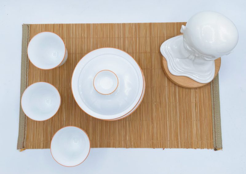 Emei Mountain White Porcelain Clear Heart Tea Set - Image 4