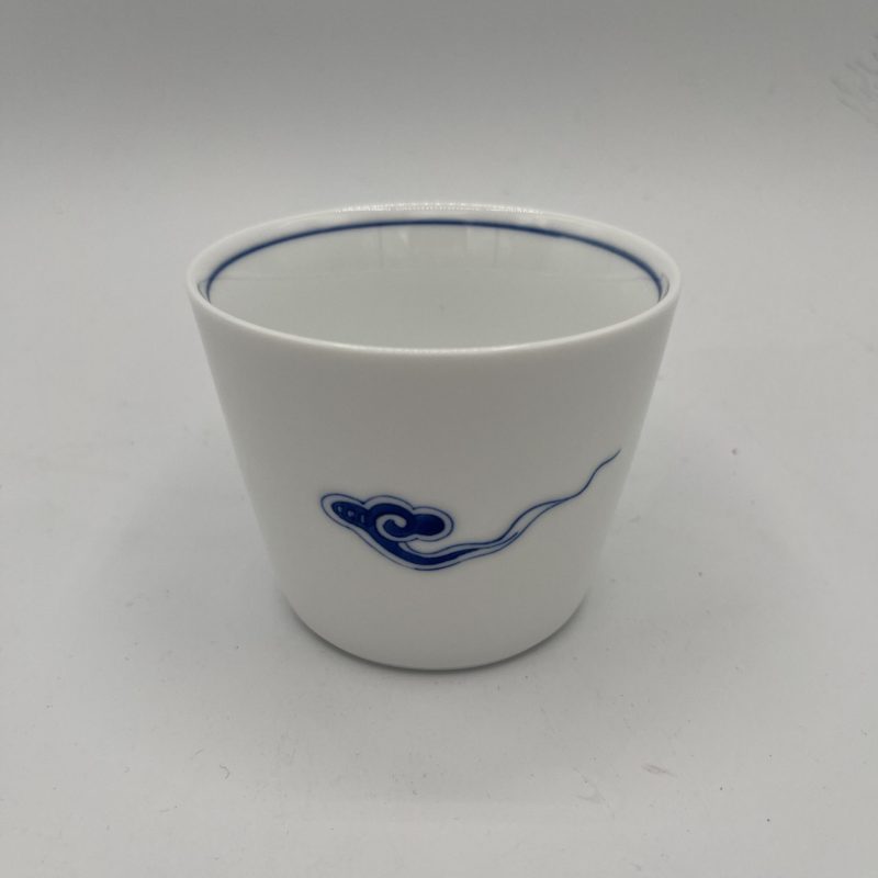 Blue and White Hand-painted Auspicious Clouds Small Blue Cup
