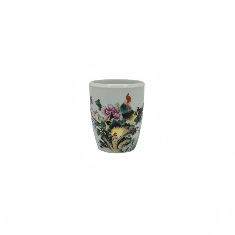 Ceramic Auspicious and Harmonious Long Cup