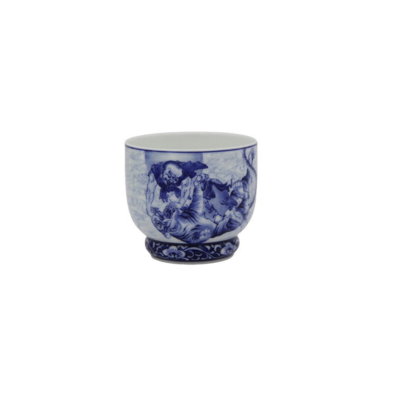 Jingdezhen Hand-painted Tiger Subduing Cup - Image 2