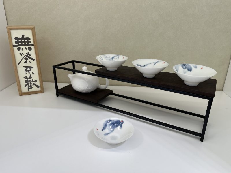 White Porcelain Blue and White Four Cups - Image 4