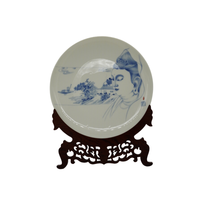 White Porcelain Guanyin Plate
