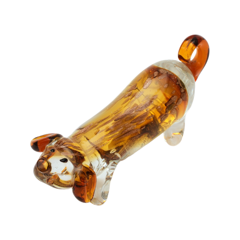 Art Glass Crystal Dog