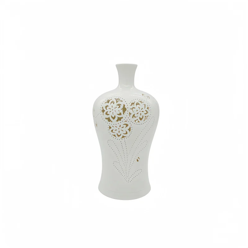 W Porcelain Carved Fairy Vase