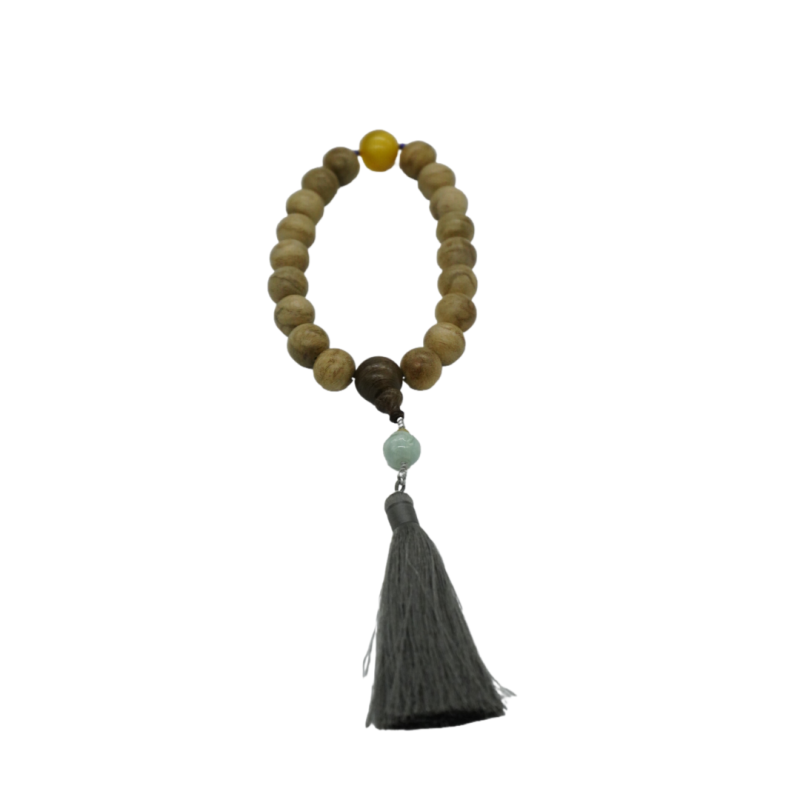 Agarwood with Amber Prayer Beads