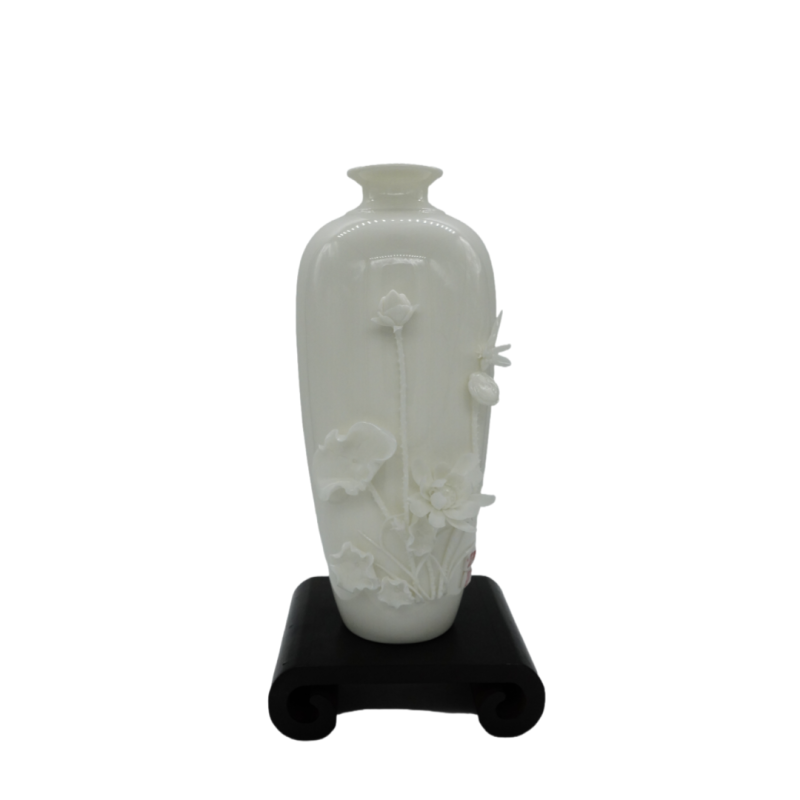 White Porcelain Lotus Vase