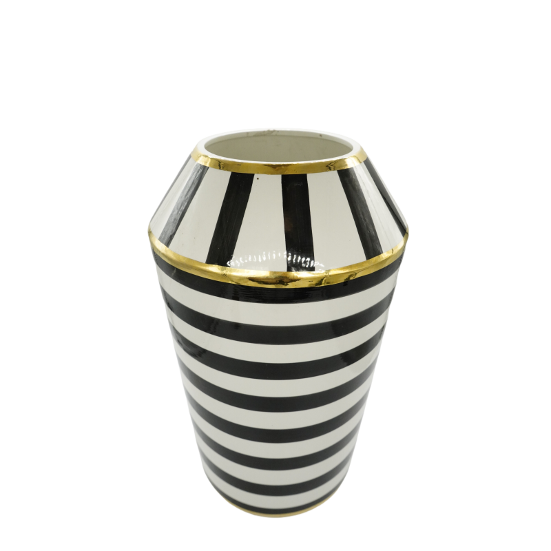 Striped Ceramic Vase