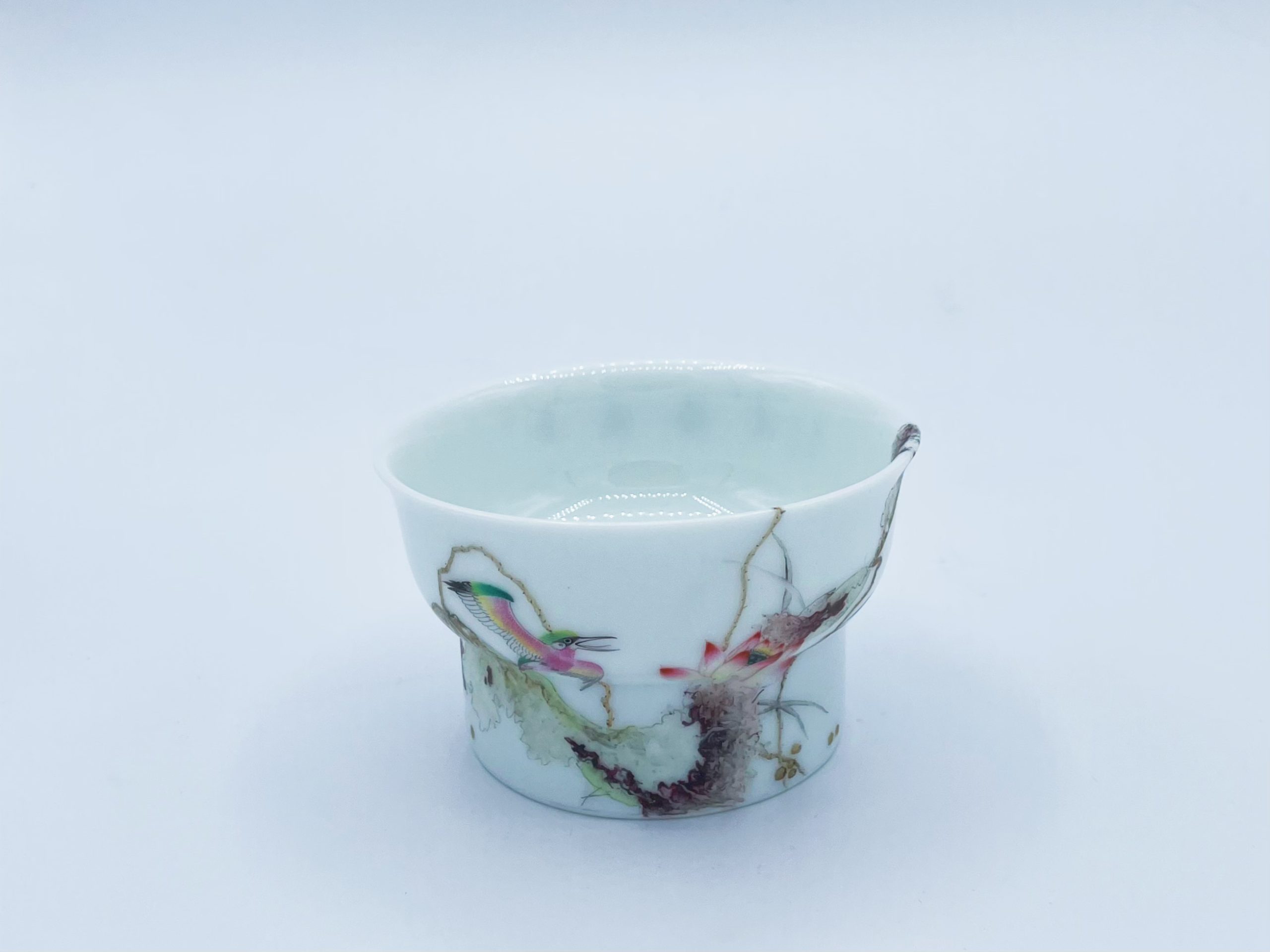 Ceramic Cup with Withered Lotus and Curved Waist