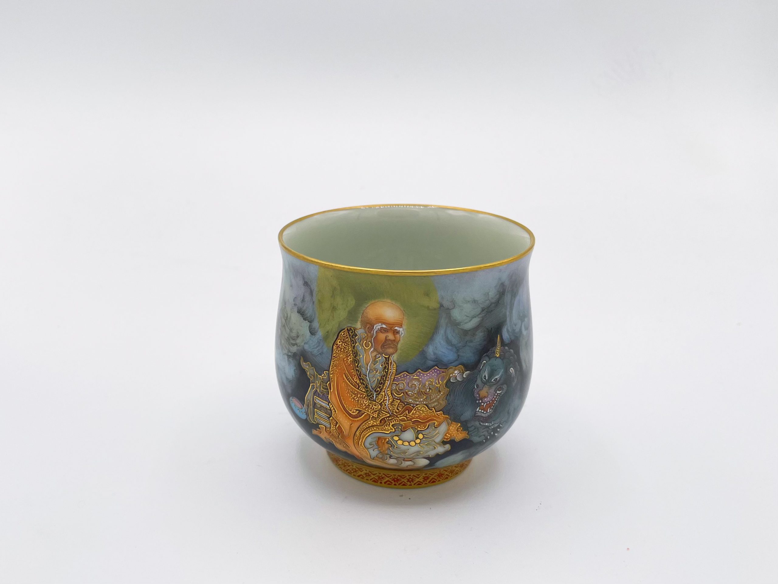 Ceramic Gold-holding Arhat Sealed Cup (Unicorn)