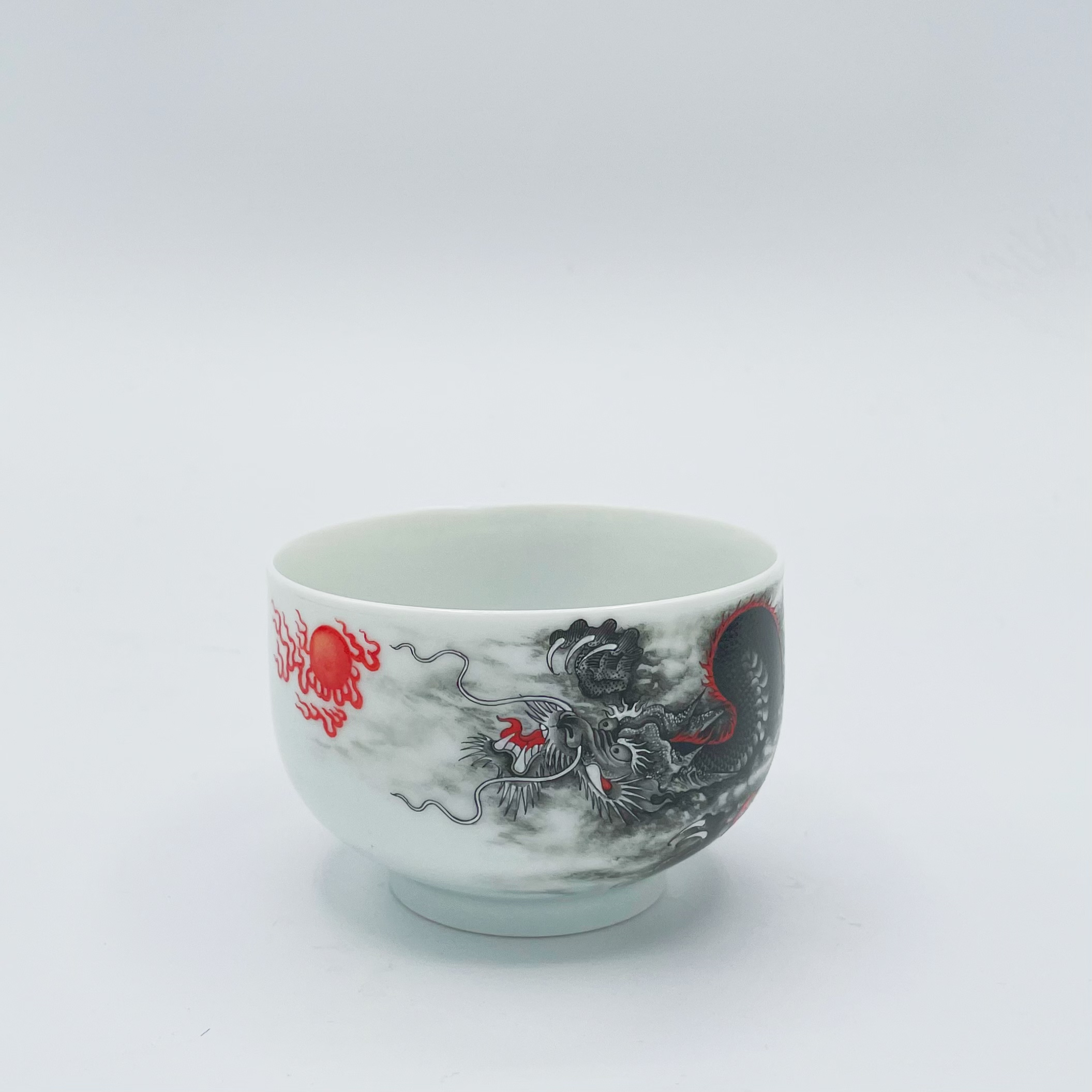 Ceramic Ink-colored Dragon Tea Cup
