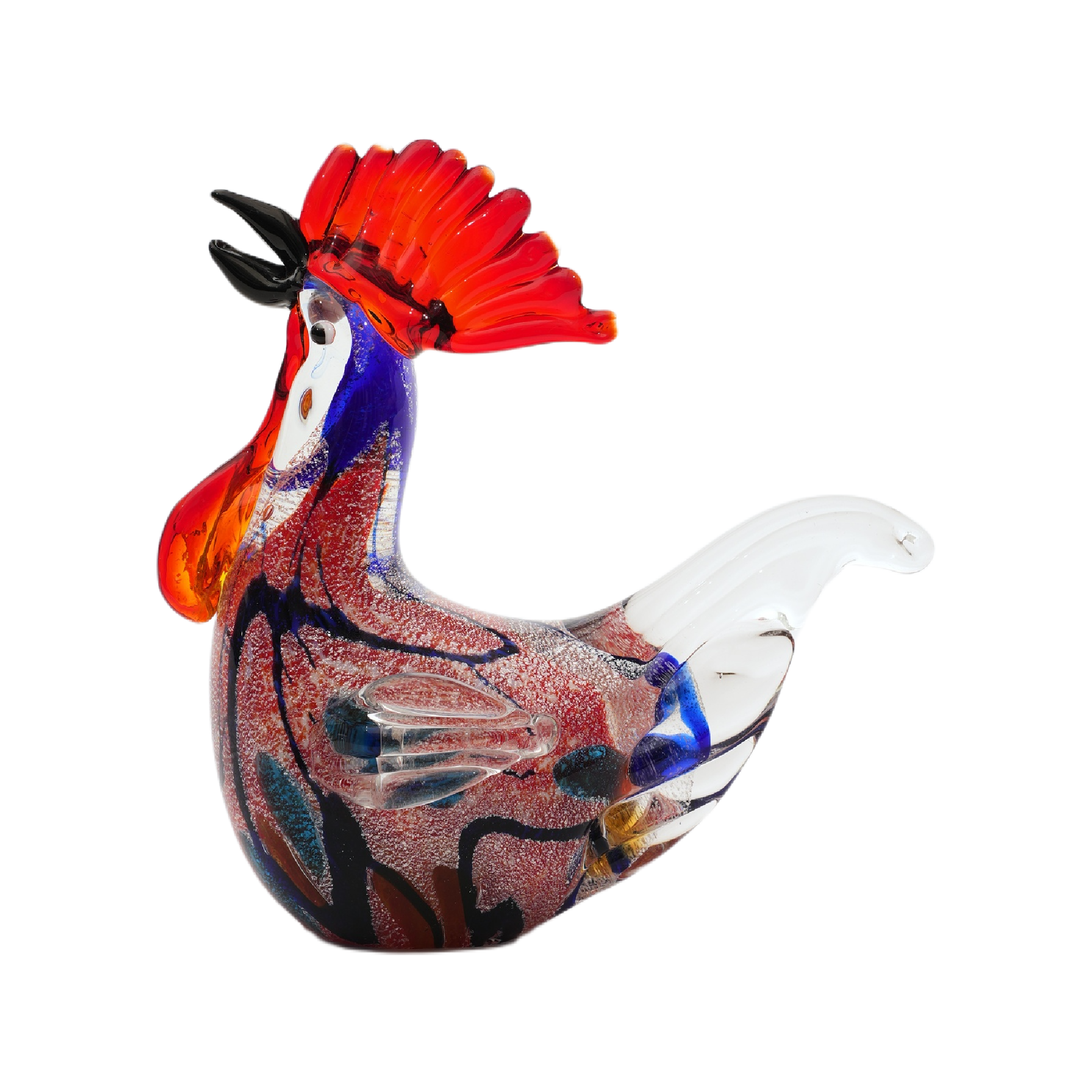 Red Art Glass Chicken