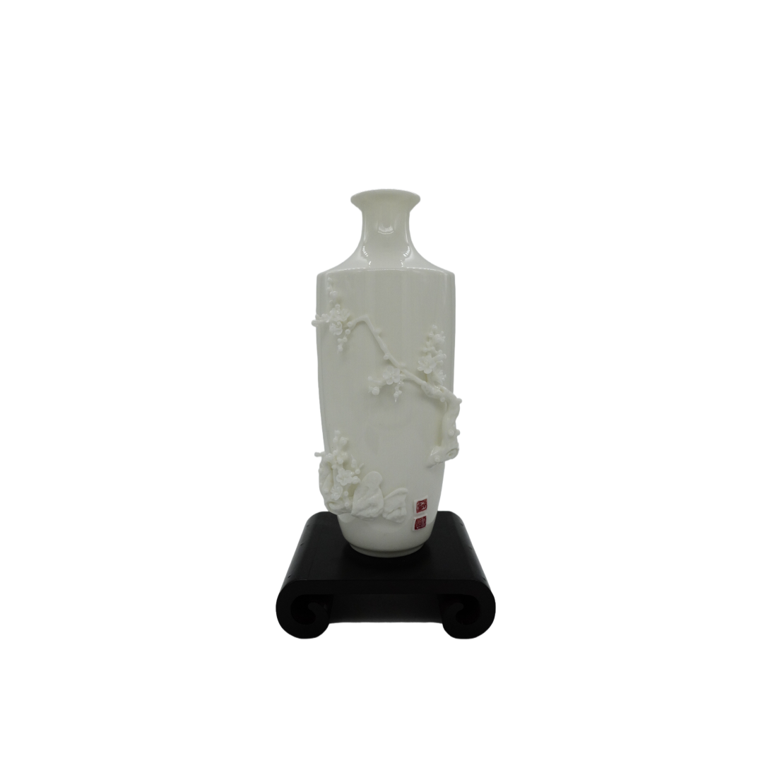 White Porcelain Plum Vase
