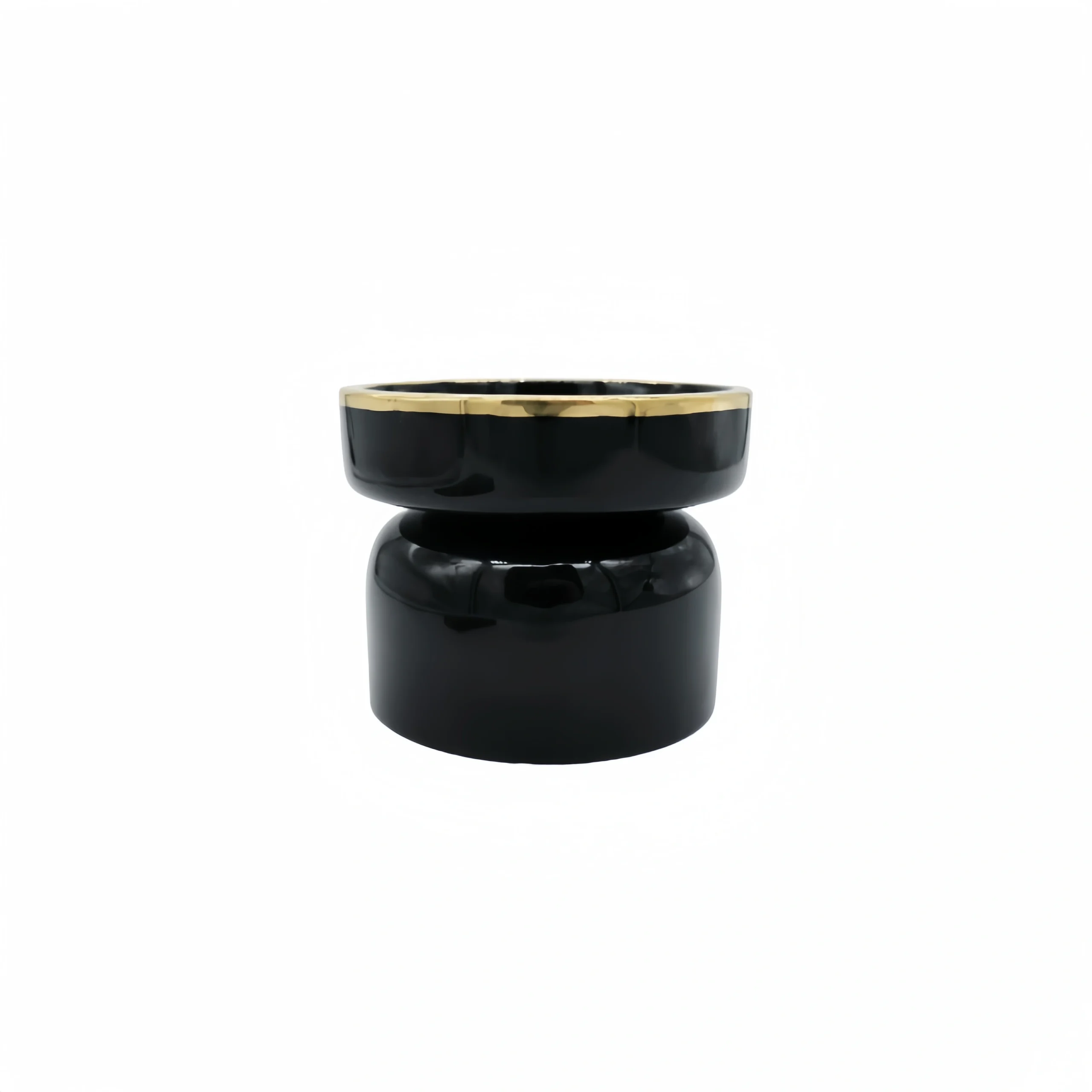 Black Ceramic Candle Holder