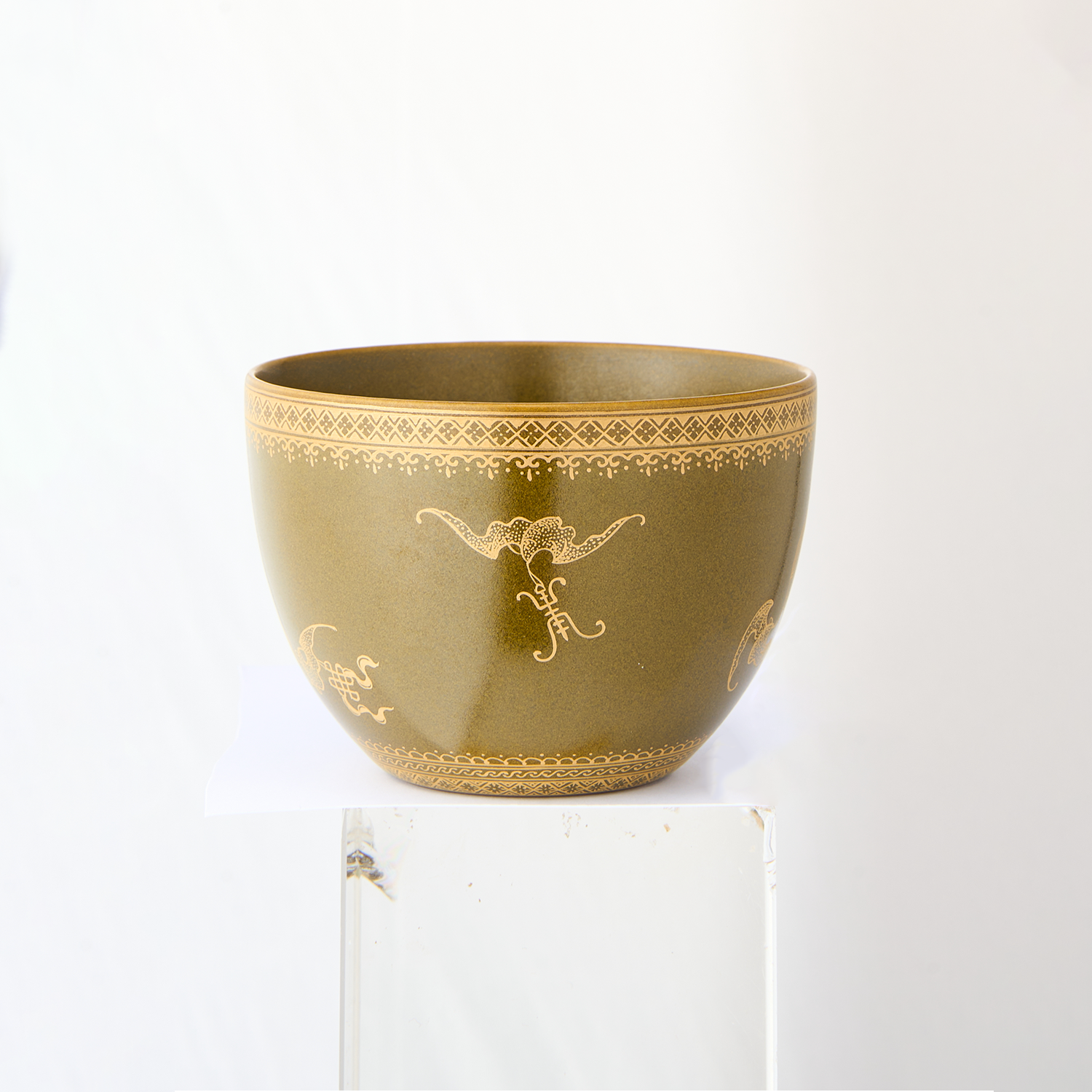 Tea Powder Gold-painted Hundred Blessings Jar Cup