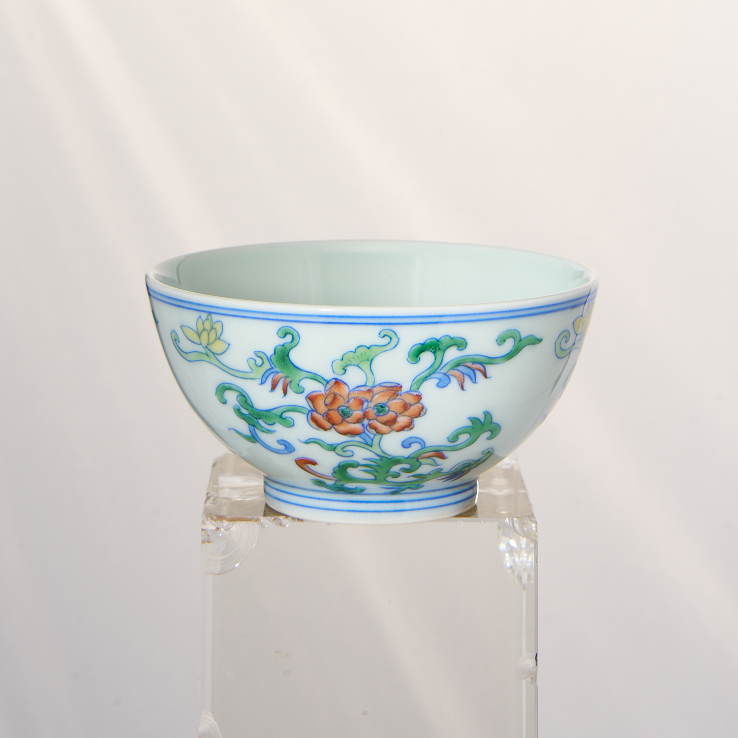 Doucai Lotus Scroll Large Cup