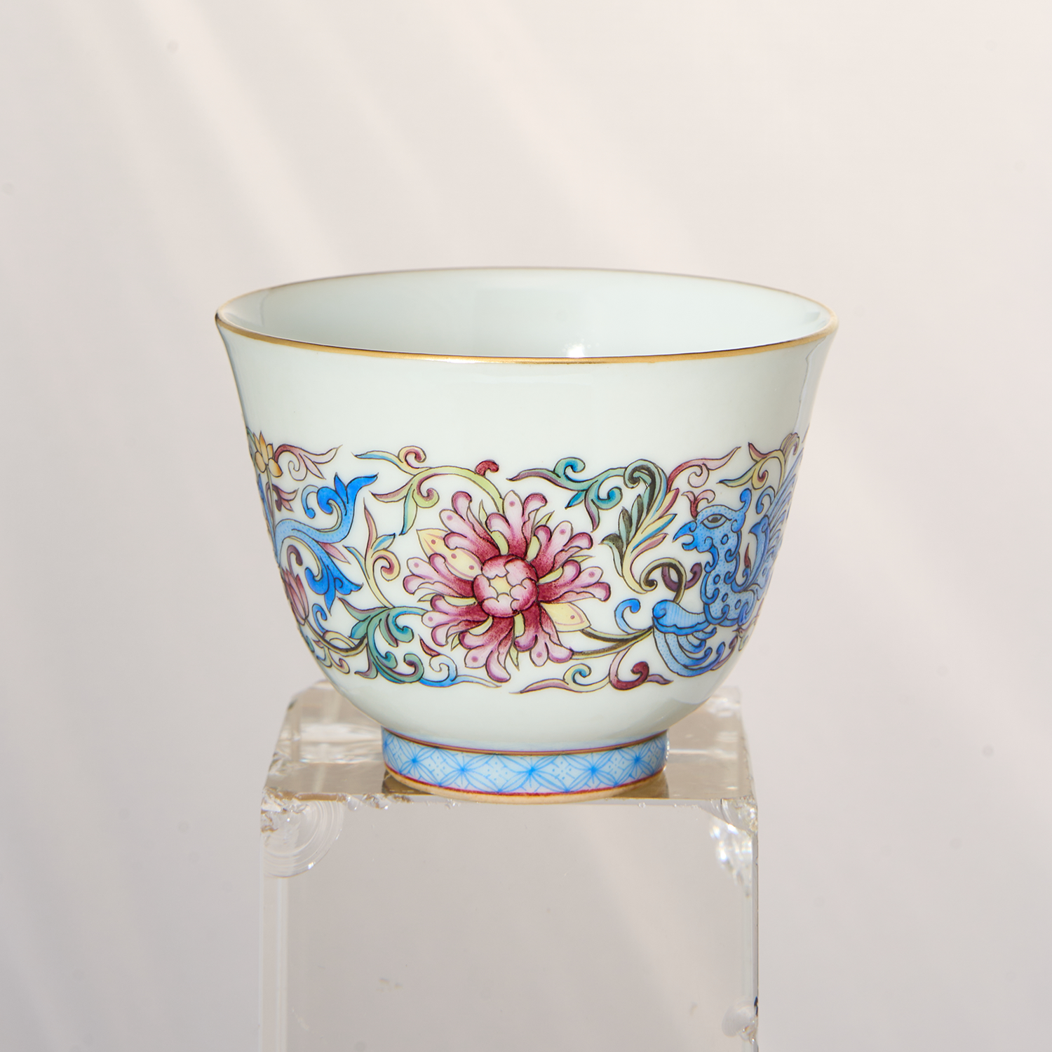 Enamel Lotus Scroll Master Cup