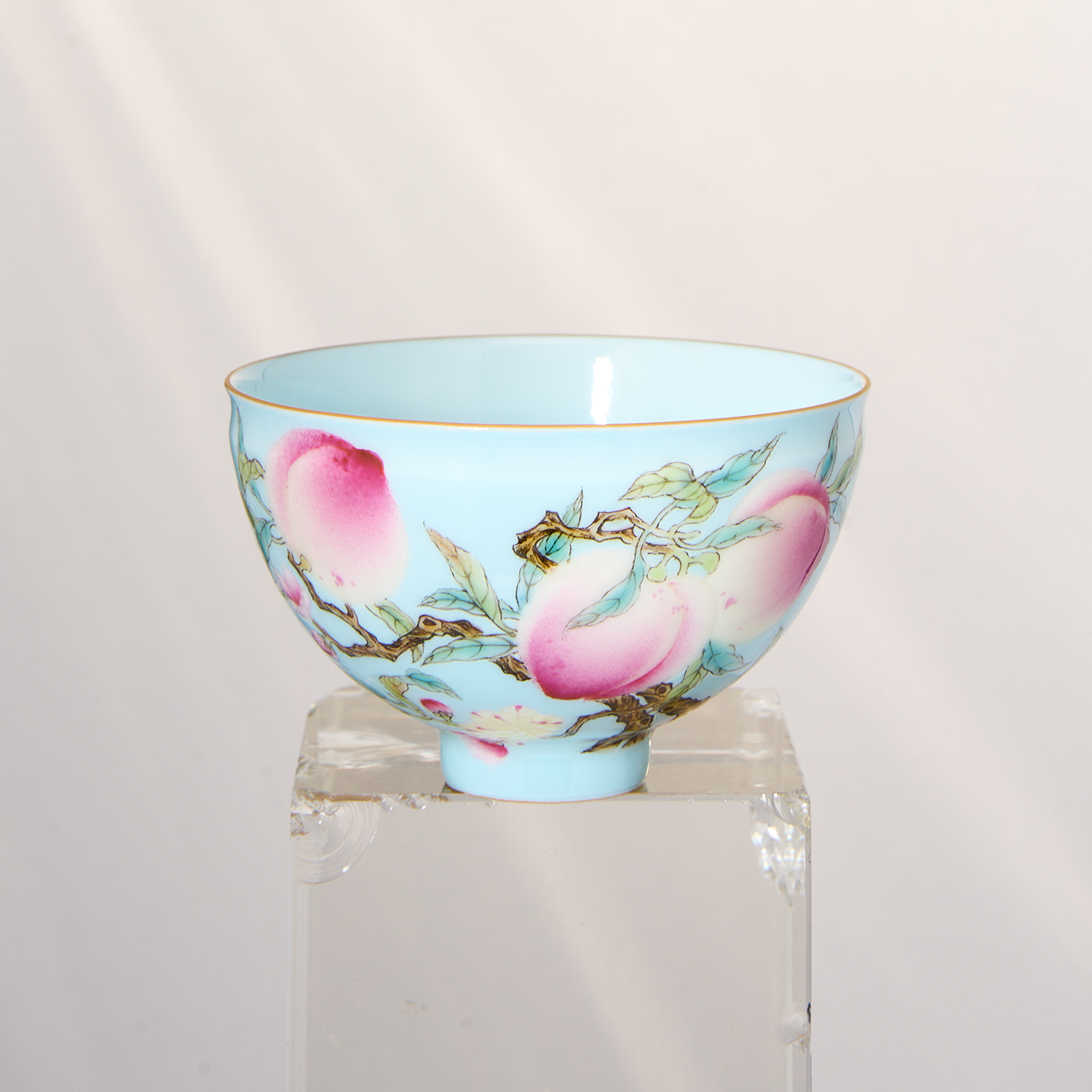 Blue Ground Longevity Peach Master Cup
