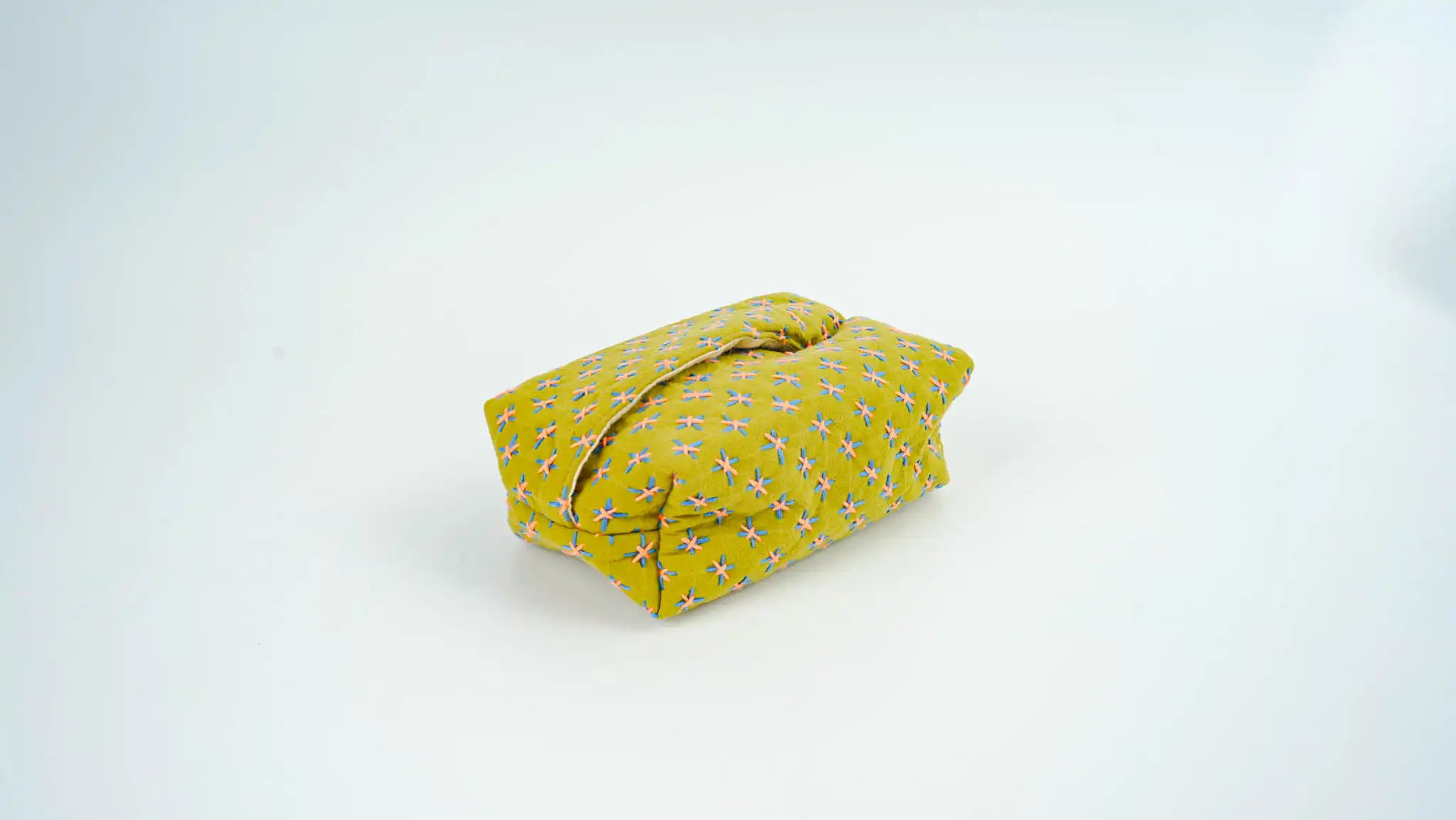 Sashiko Embroidered Tissue Case