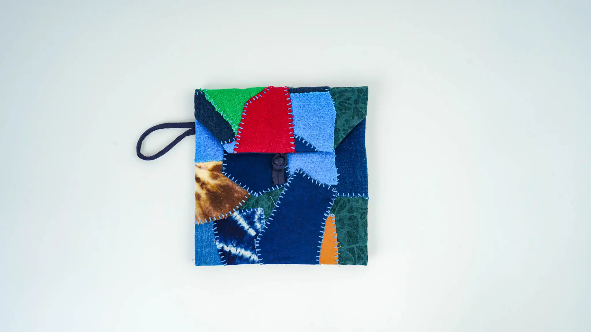 Sashiko Embroidered Tea Cake Bag