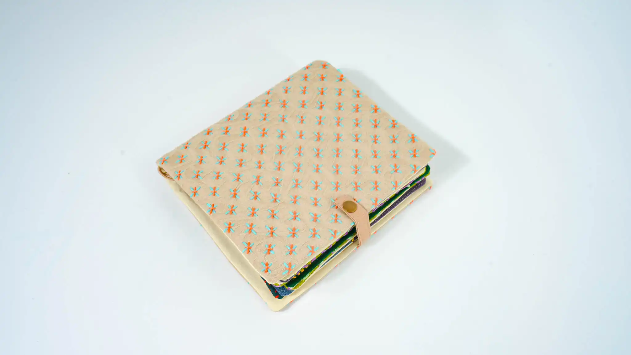 Sashiko Embroidered Fabric Book