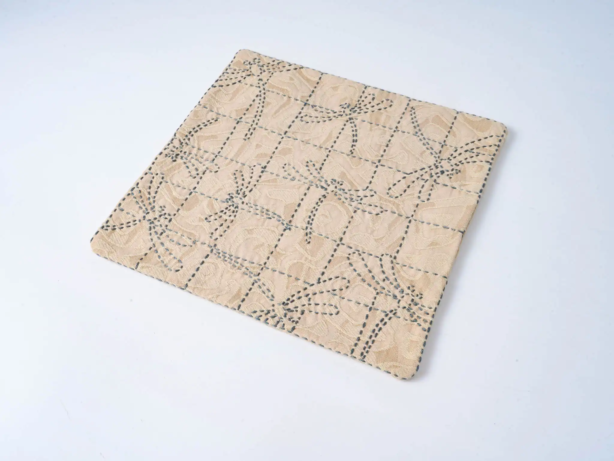 Sashiko Embroidered Dragonfly Square Mat