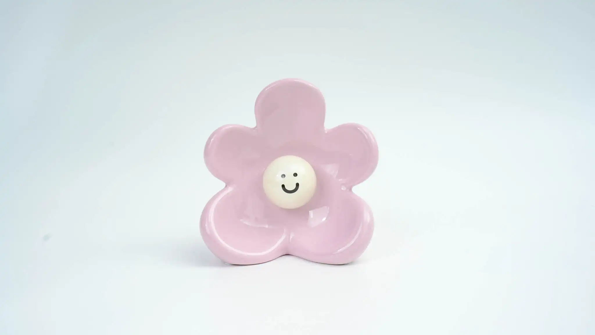Purple Smiling Flower Vase Small