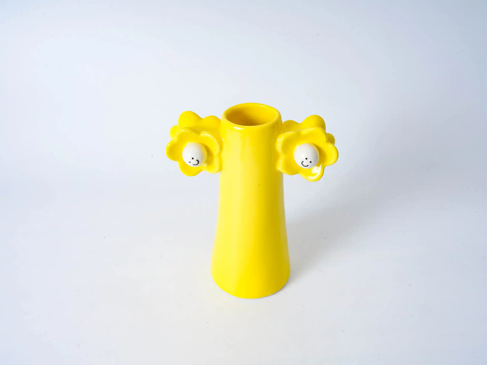 Glossy Osmanthus Yellow Smiling Flower Vase Large