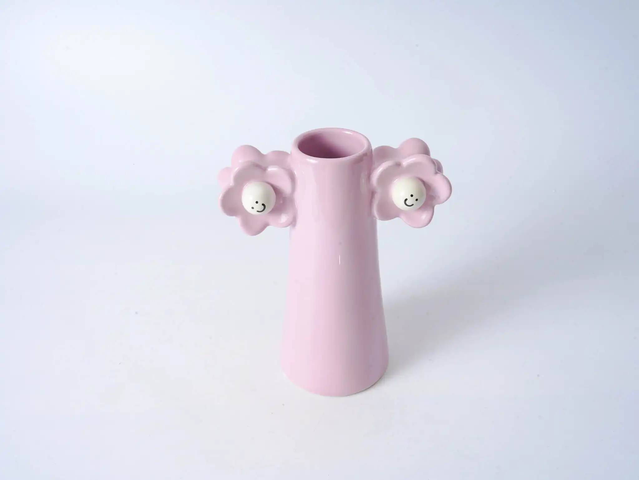 Purple Smiling Flower Vase Large