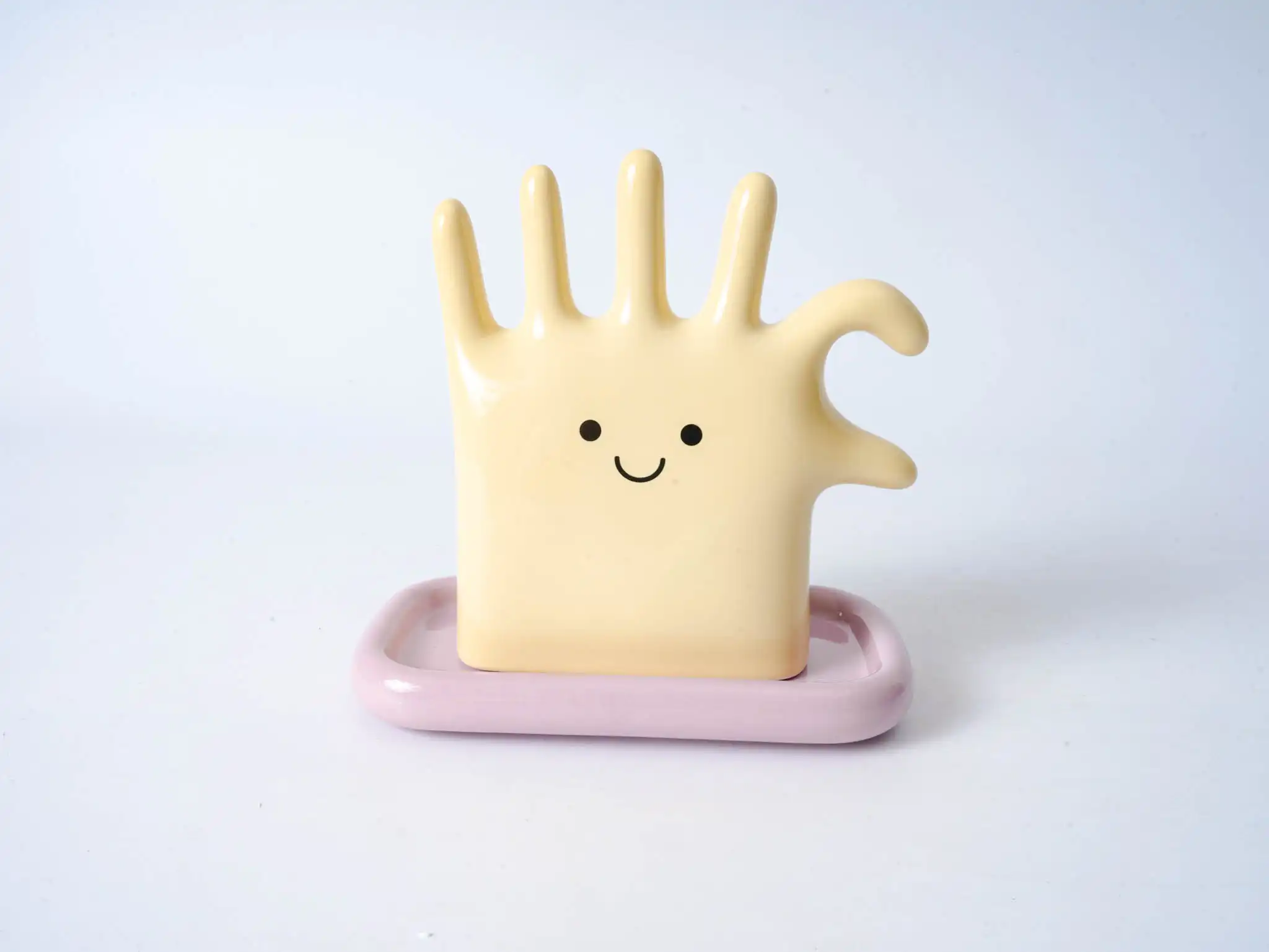 Finger Heart Figurine Glossy Beige Gift Box