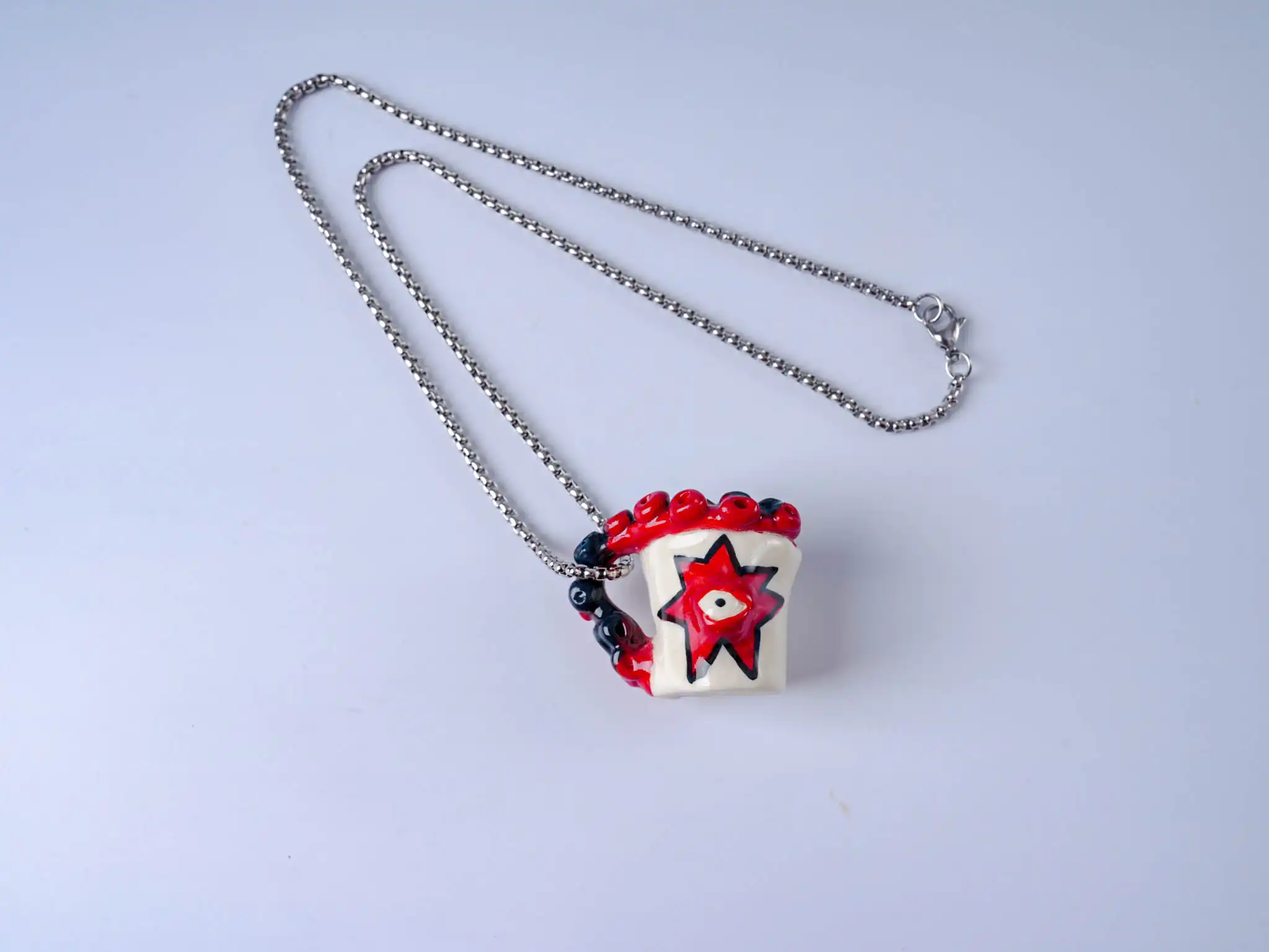 Demon Eye Ceramic Small Cup Necklace
