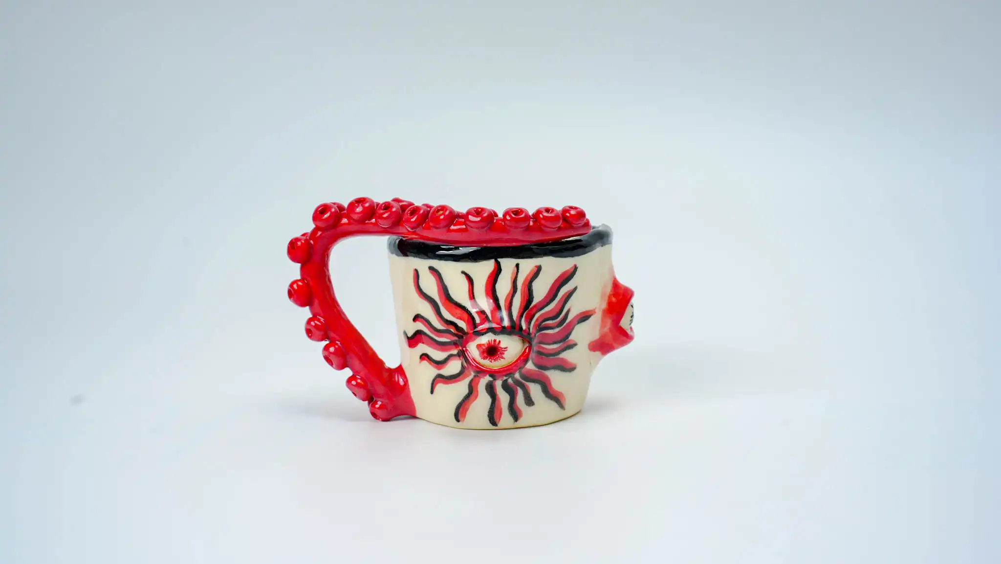 Demon Sun Eye Ceramic Cup