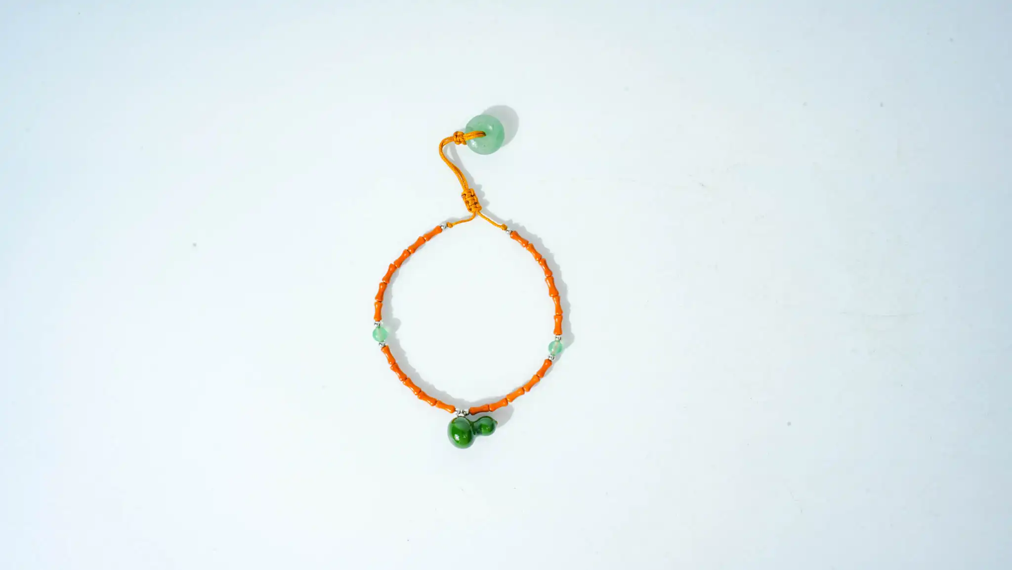 Continuous Good Fortune Green Bracelet