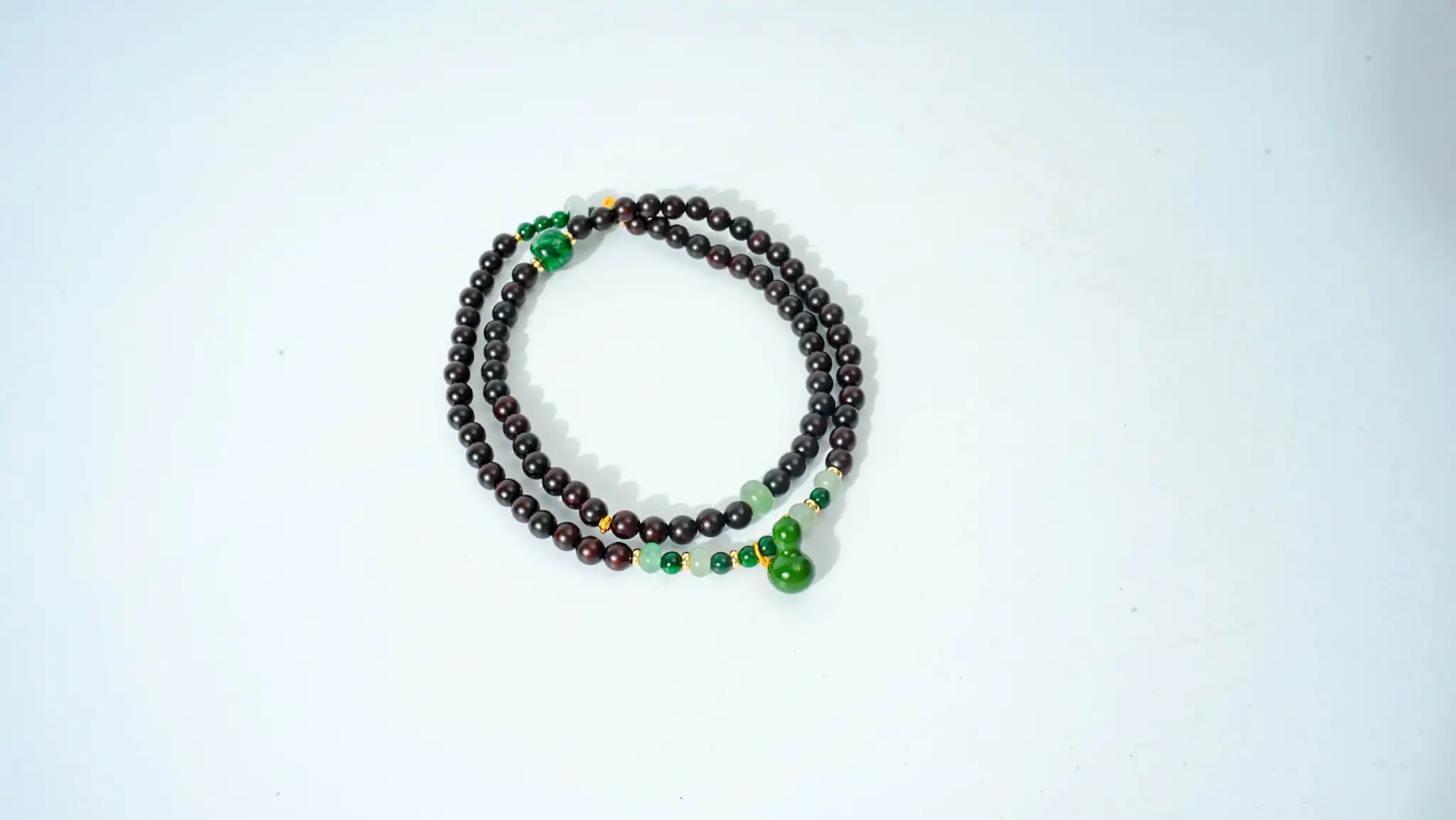 Continuous Good Fortune Green Bracelet