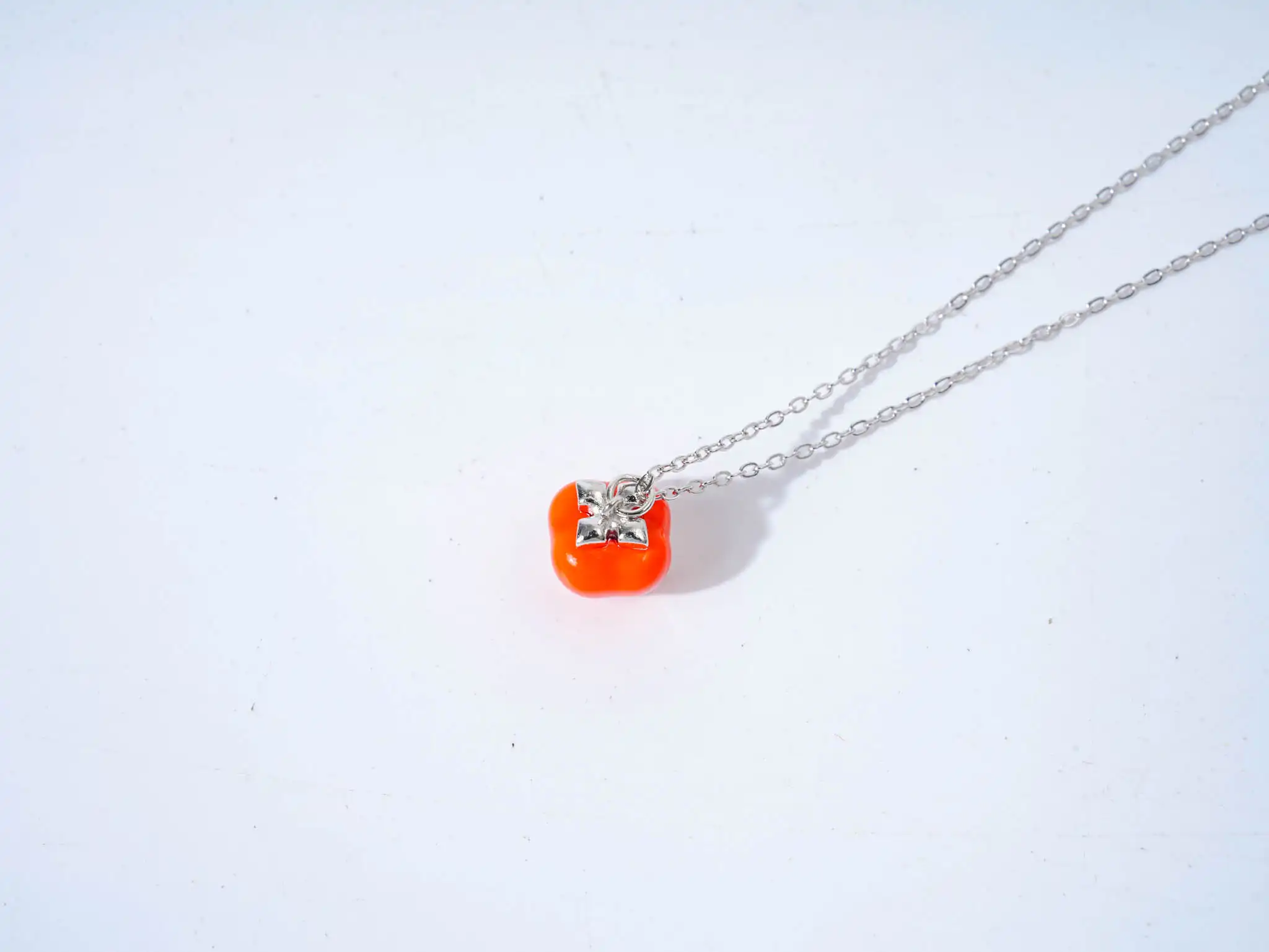 Persimmon Blessings 925 Silver Collarbone Necklace Pendant