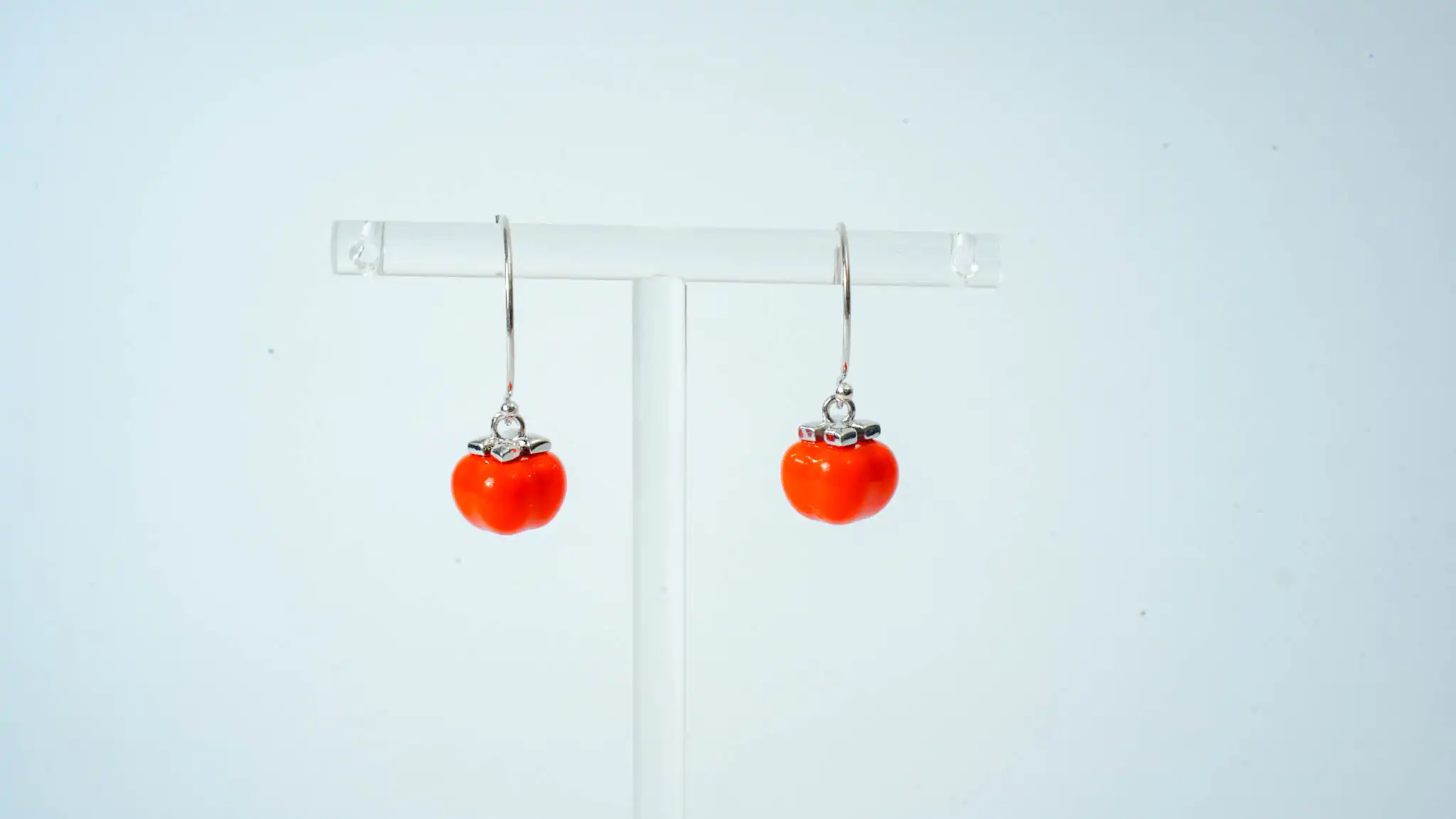 Persimmon Blessings 925 Silver Round Hook Earrings