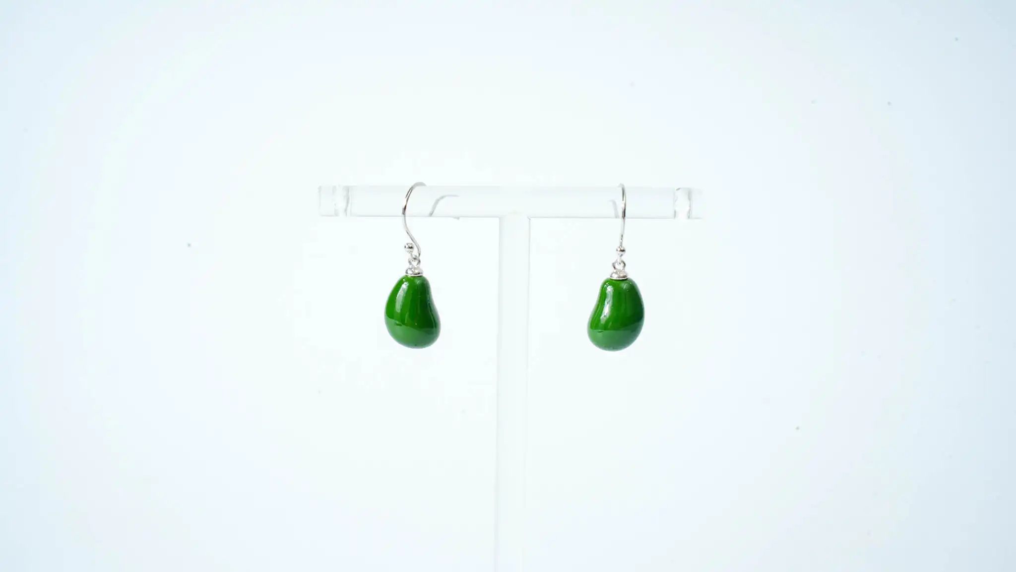 Joyful Fruit 925 Silver Earrings Green (Small)