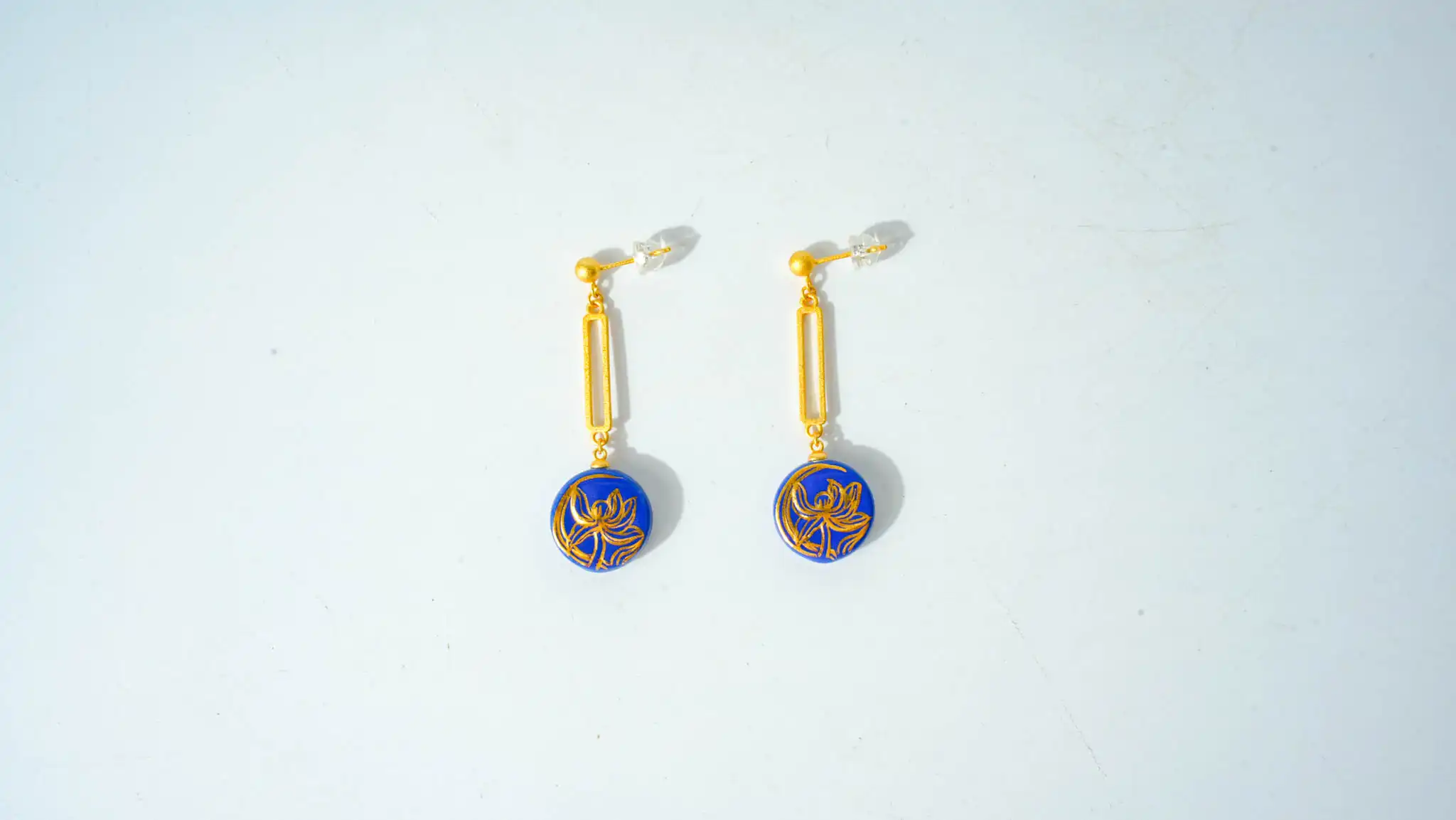 Orchid Square Earrings