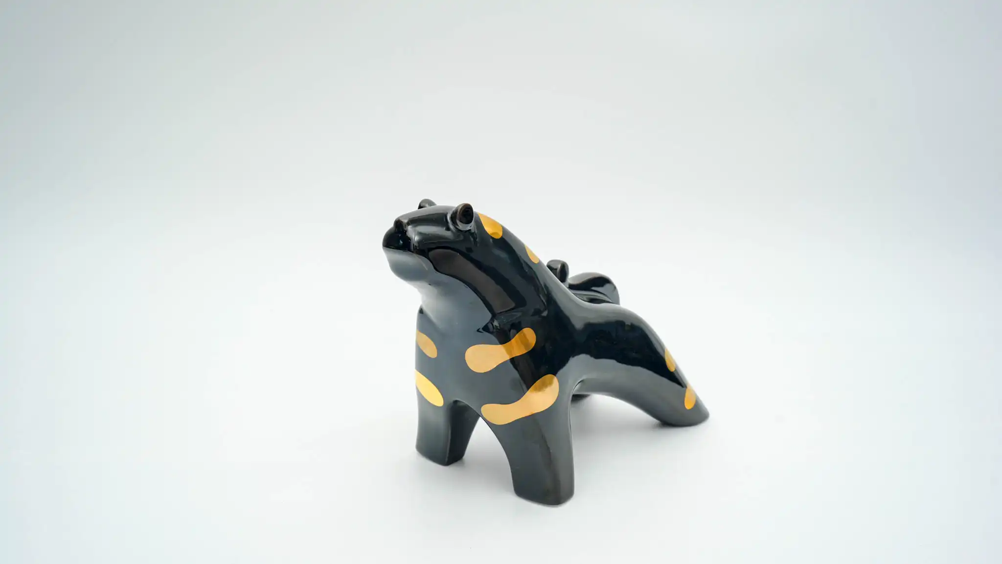 Ready to Pounce Large Ceramic Tiger Figurine Black