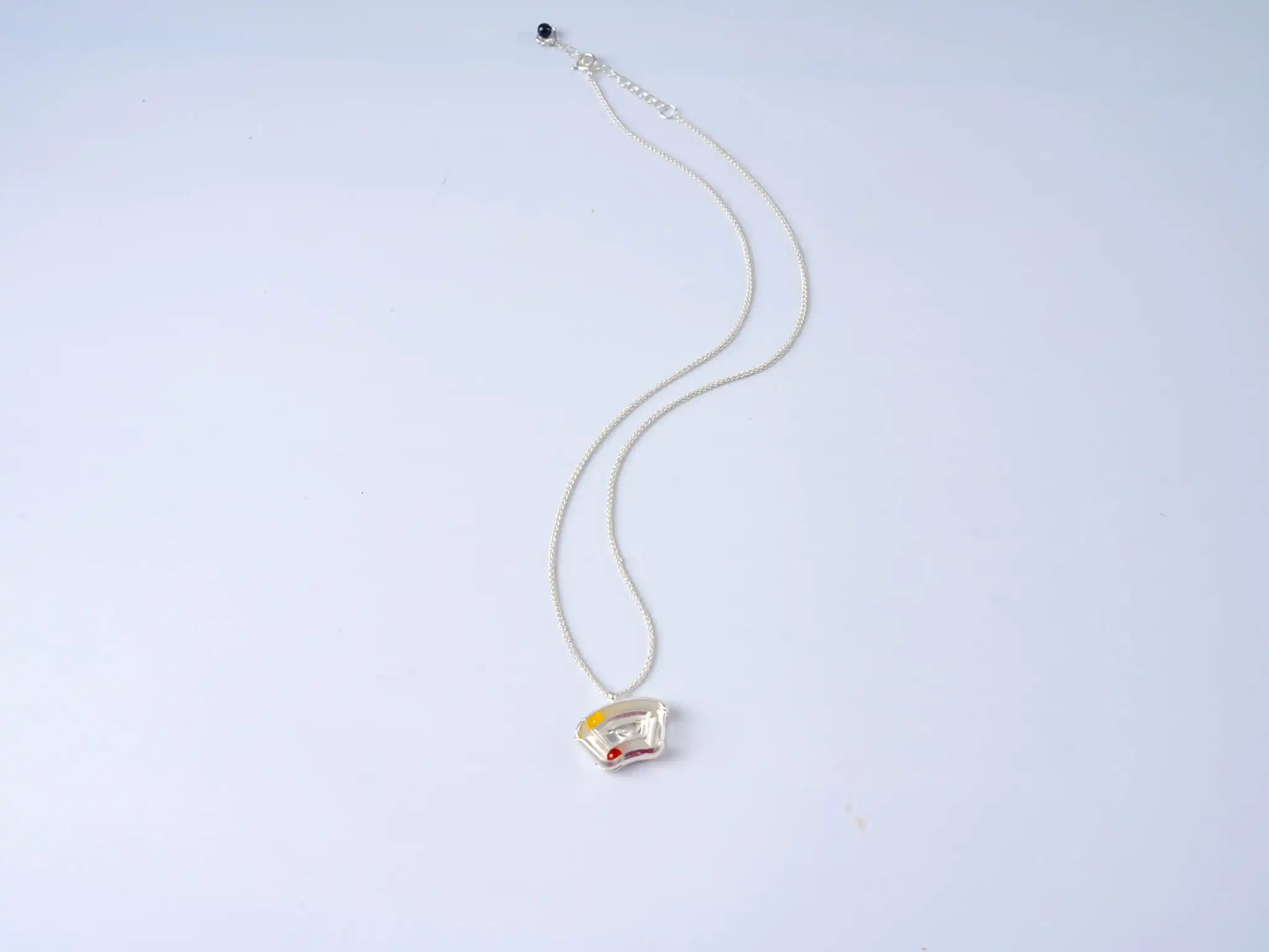 Fan-Shaped Sterling Silver Pendant