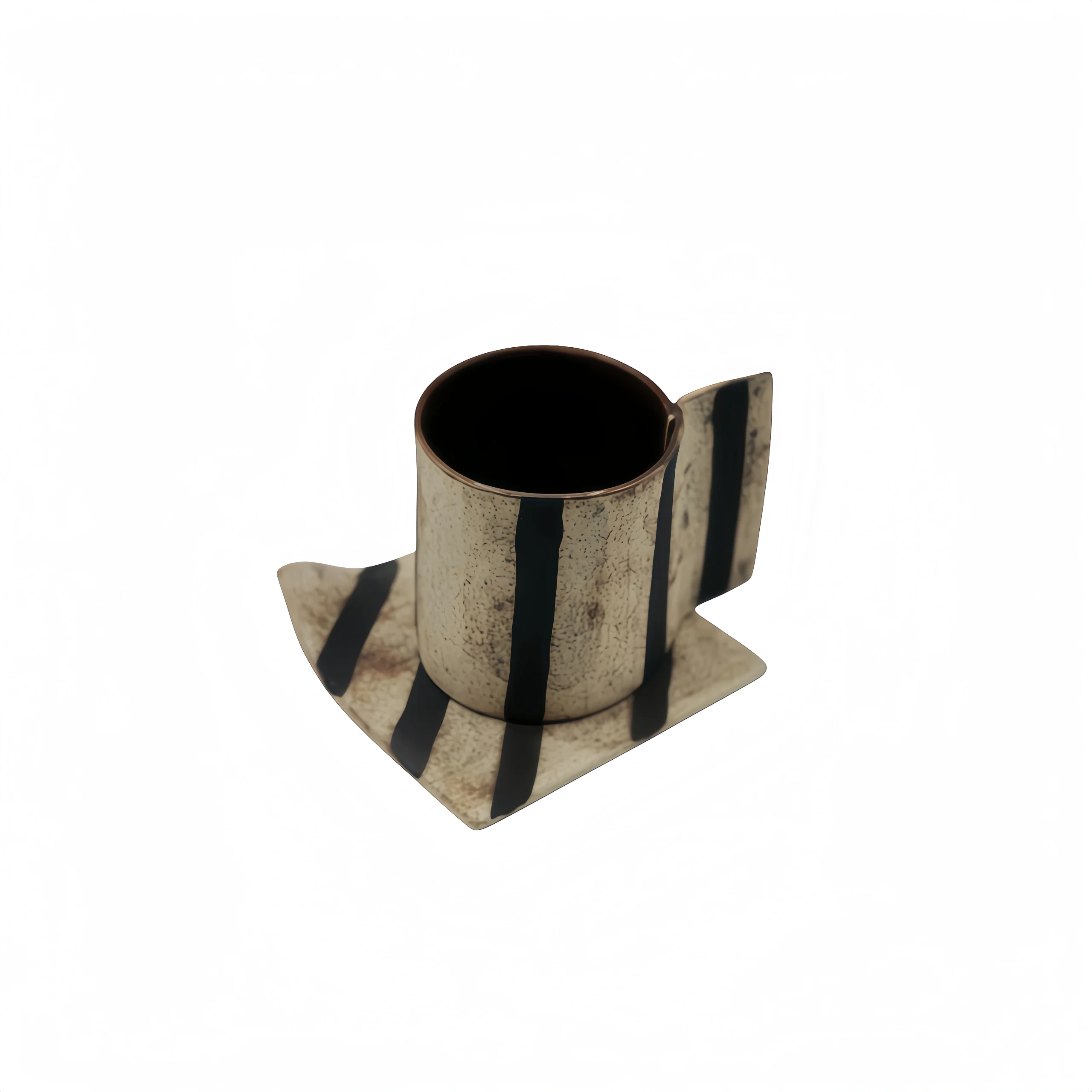 Clay Slab Striped Coffee Mug