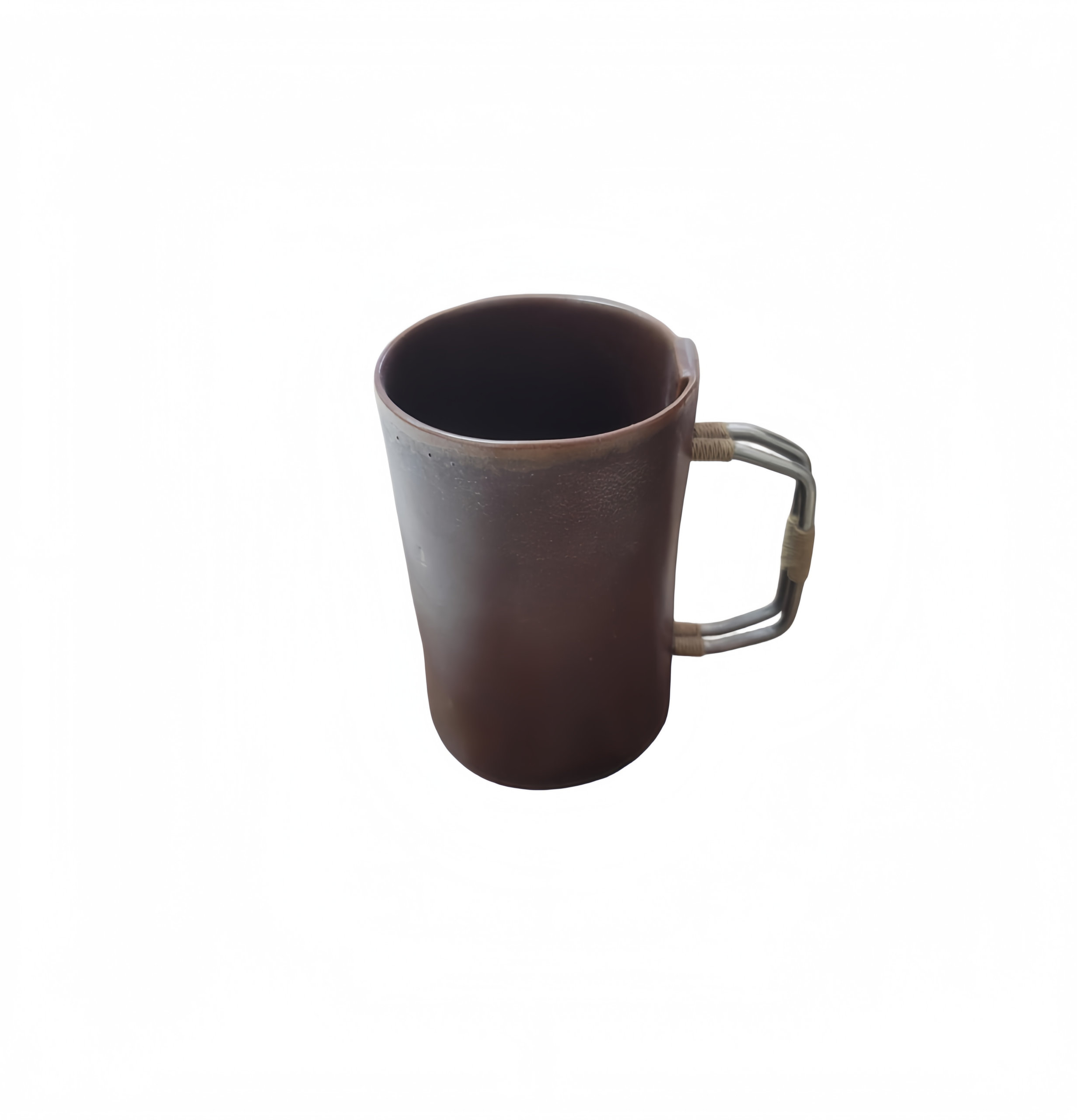 Brown Metal Handle Mug