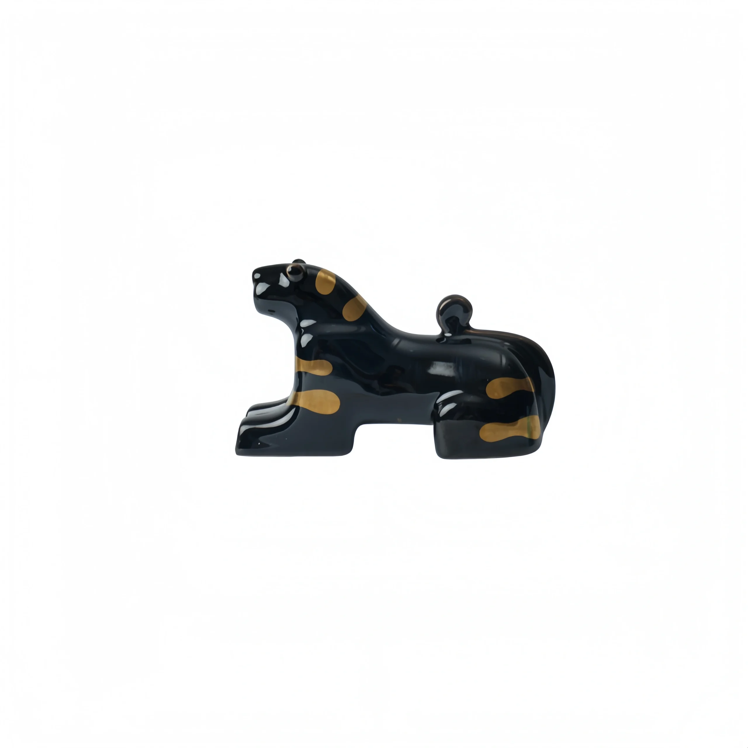 Tiger Blessing Ceramic Figurine – Black