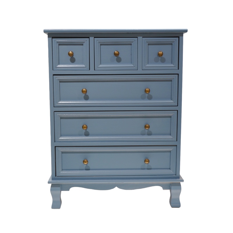 Grey-Blue 4-Tier Cabinet