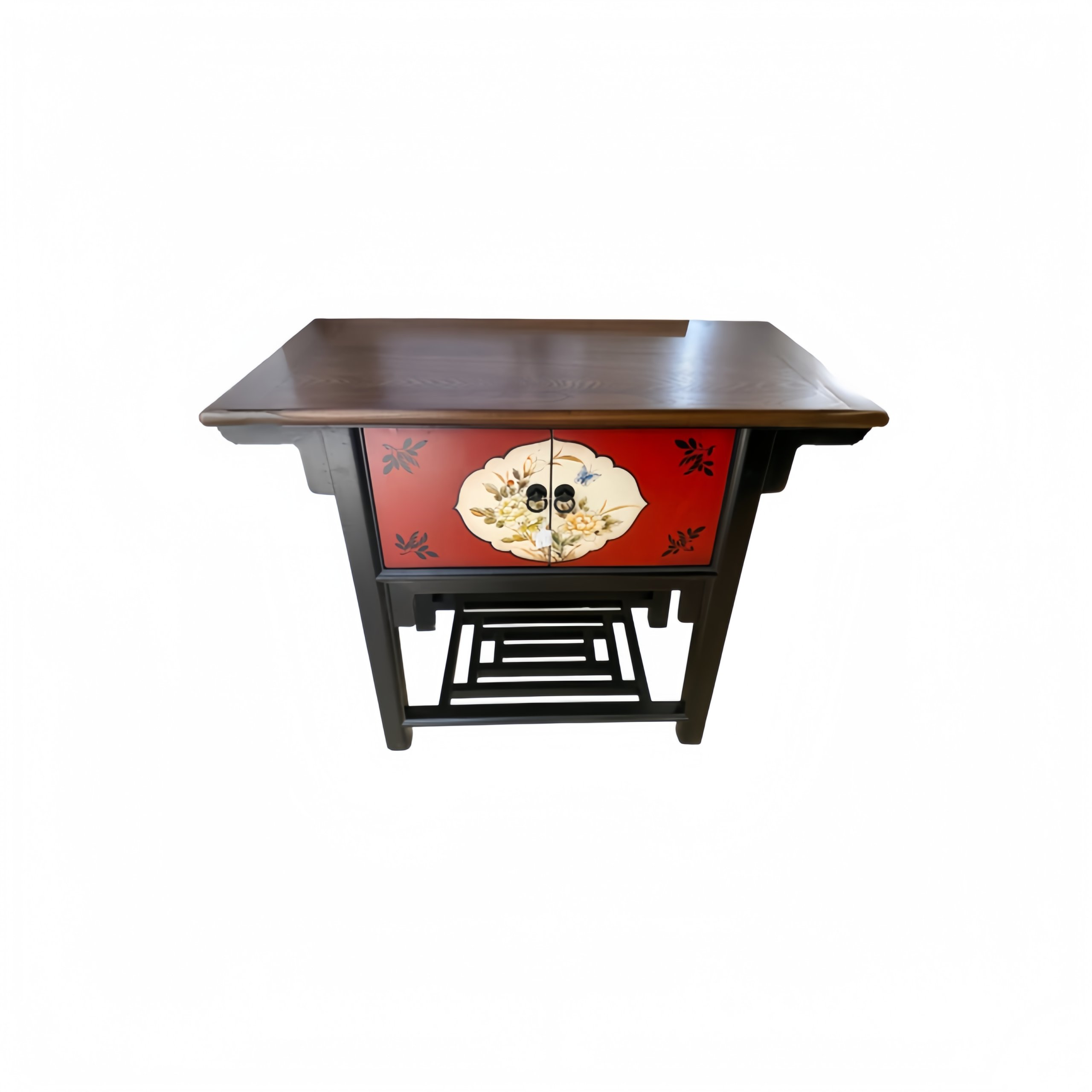 XS-044 Two-Door Flower Cabinet-Red Door