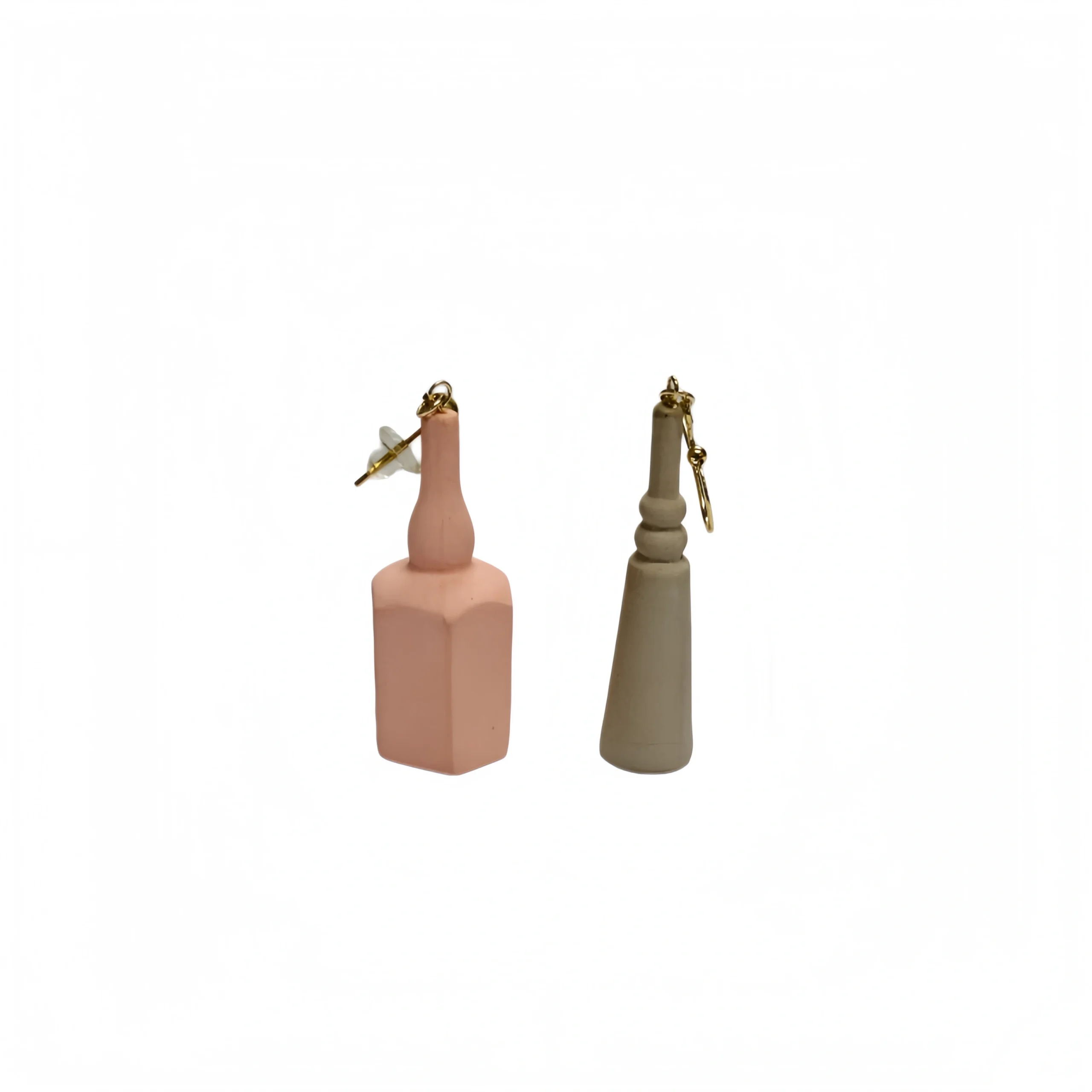 Ceramic Vase Asymmetrical Earrings