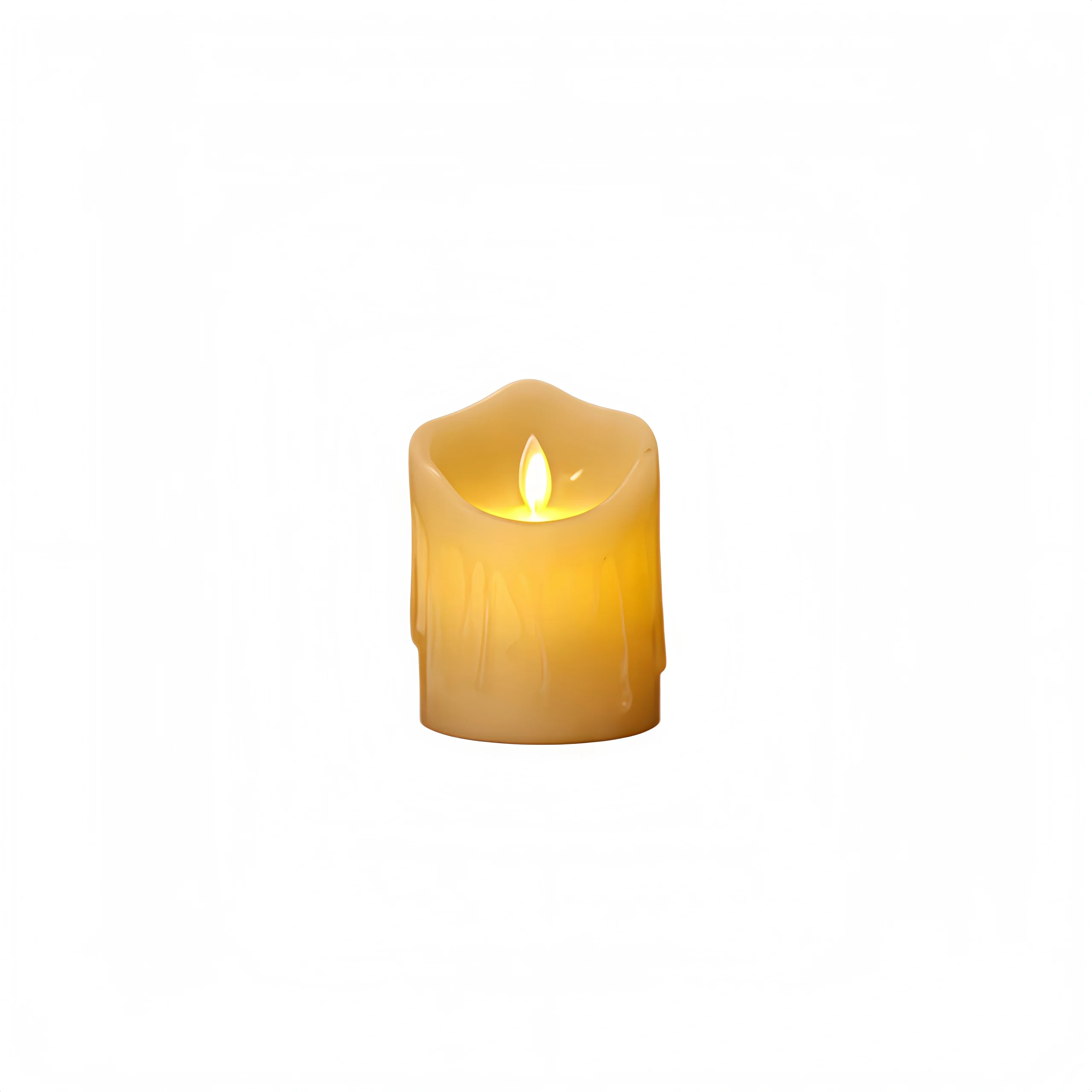 Tear Face Candle Battery H 10cm
