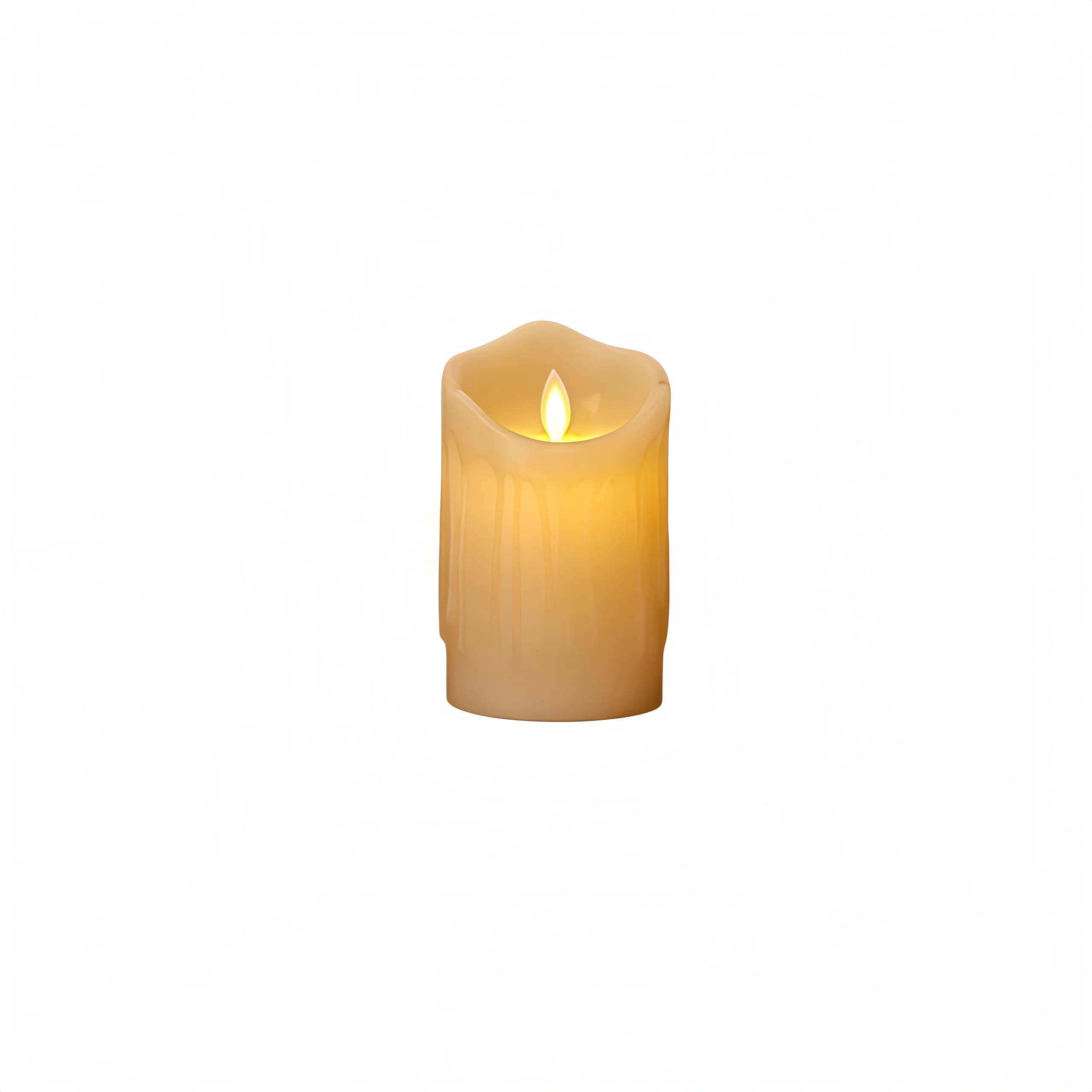 Tear Face Candle Battery H 12.5cm