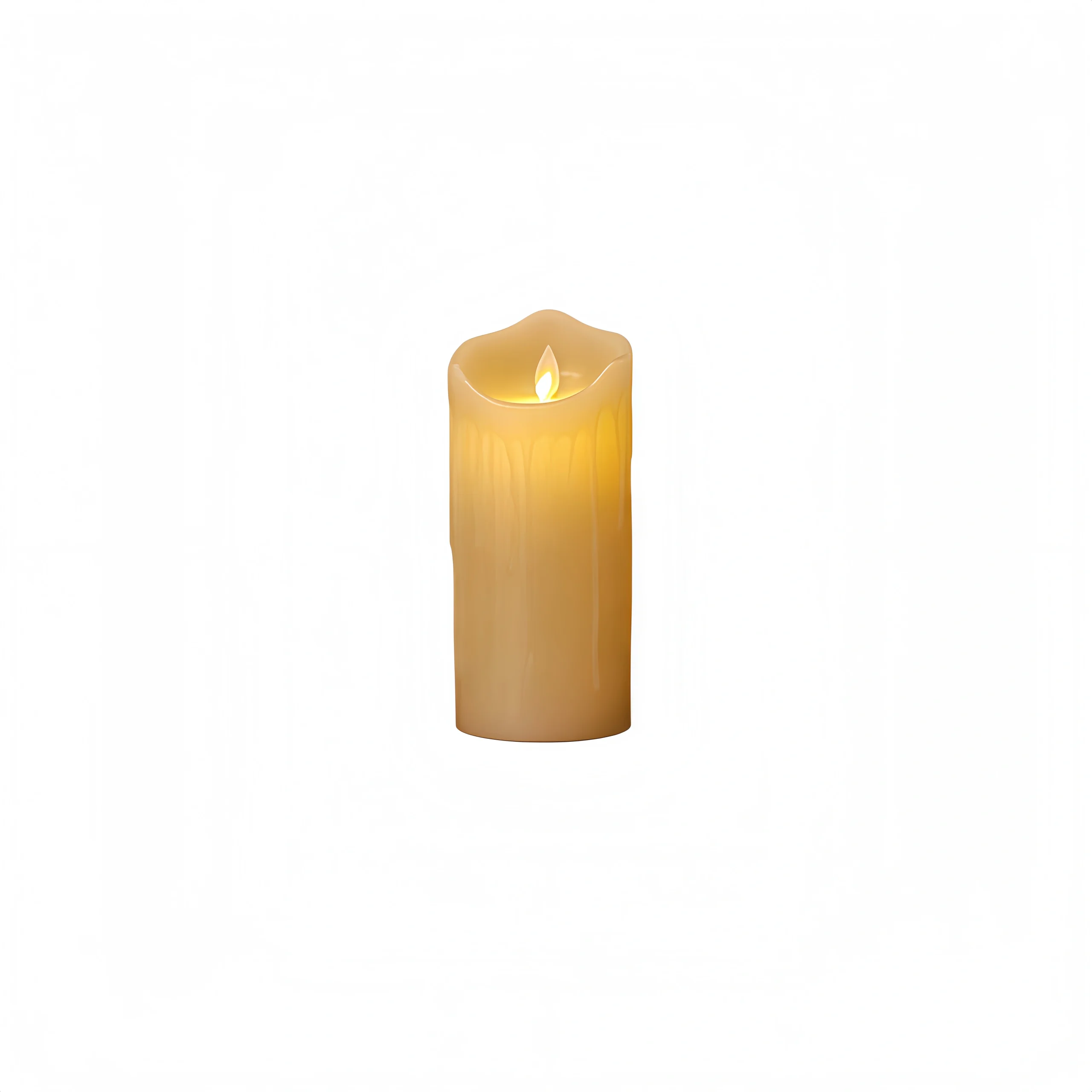 Tear Face Candle Battery H 15cm