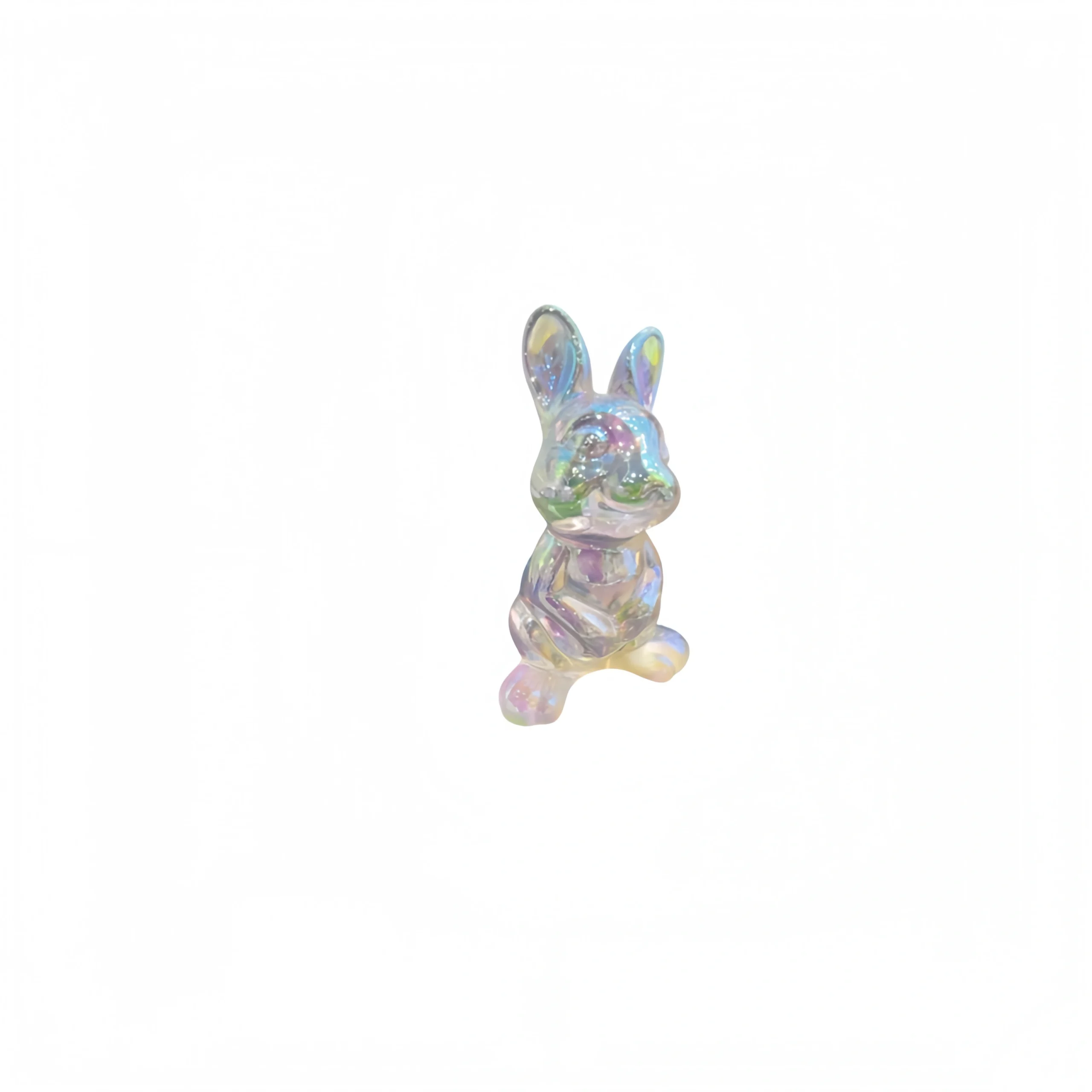 Iridescent Transparent Fiberglass Bunny